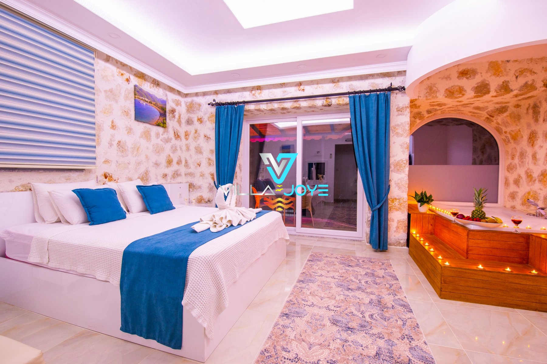 Antalya, Kalkan'da, 2 Odalı, 2 Banyolu, 4 Kişiye Kadar Konaklamalı Kiralık Villa - No: 83