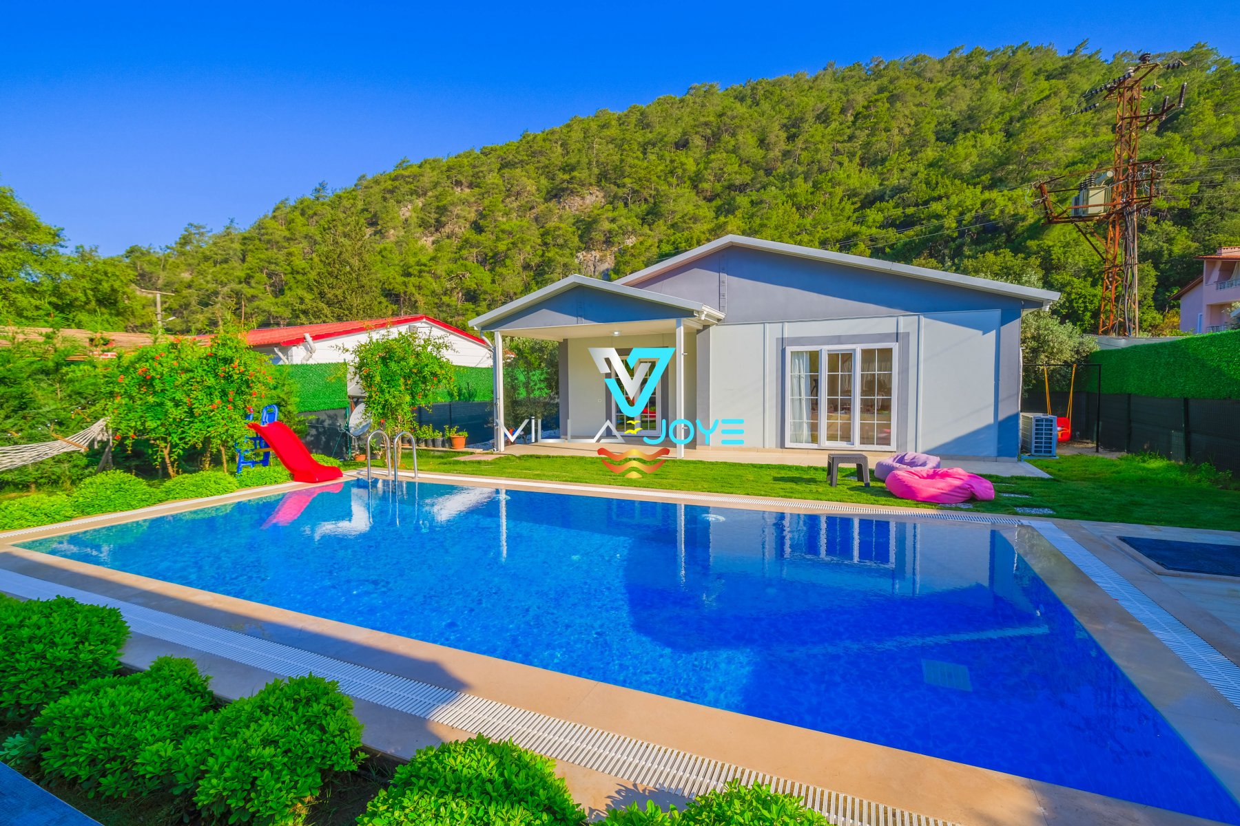Muğla, Göcek'te, 2 Odalı, 2 Banyolu, 5 Kişiye Kadar Konaklamalı Kiralık Villa - No: 93