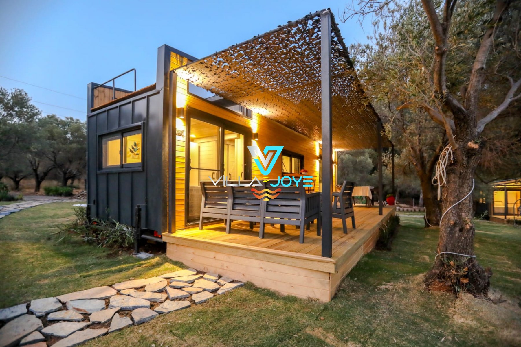 Muğla, Datça'da, 2 Odalı, 1 Banyolu, 4 Kişiye Kadar Konaklamalı Kiralık Tiny House - No: 96-2