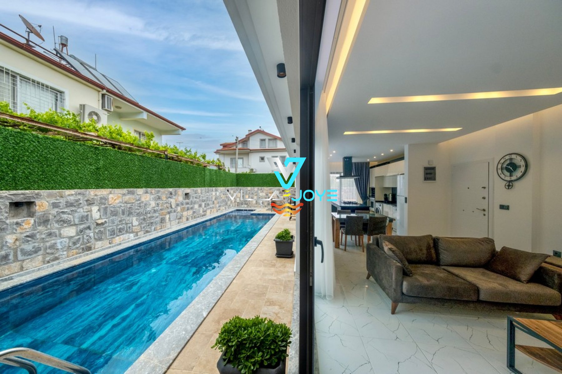 Muğla, Fethiye'de, 2 Odalı, 2 Banyolu, 4 Kişiye Kadar Konaklamalı Kiralık Villa - No: 97
