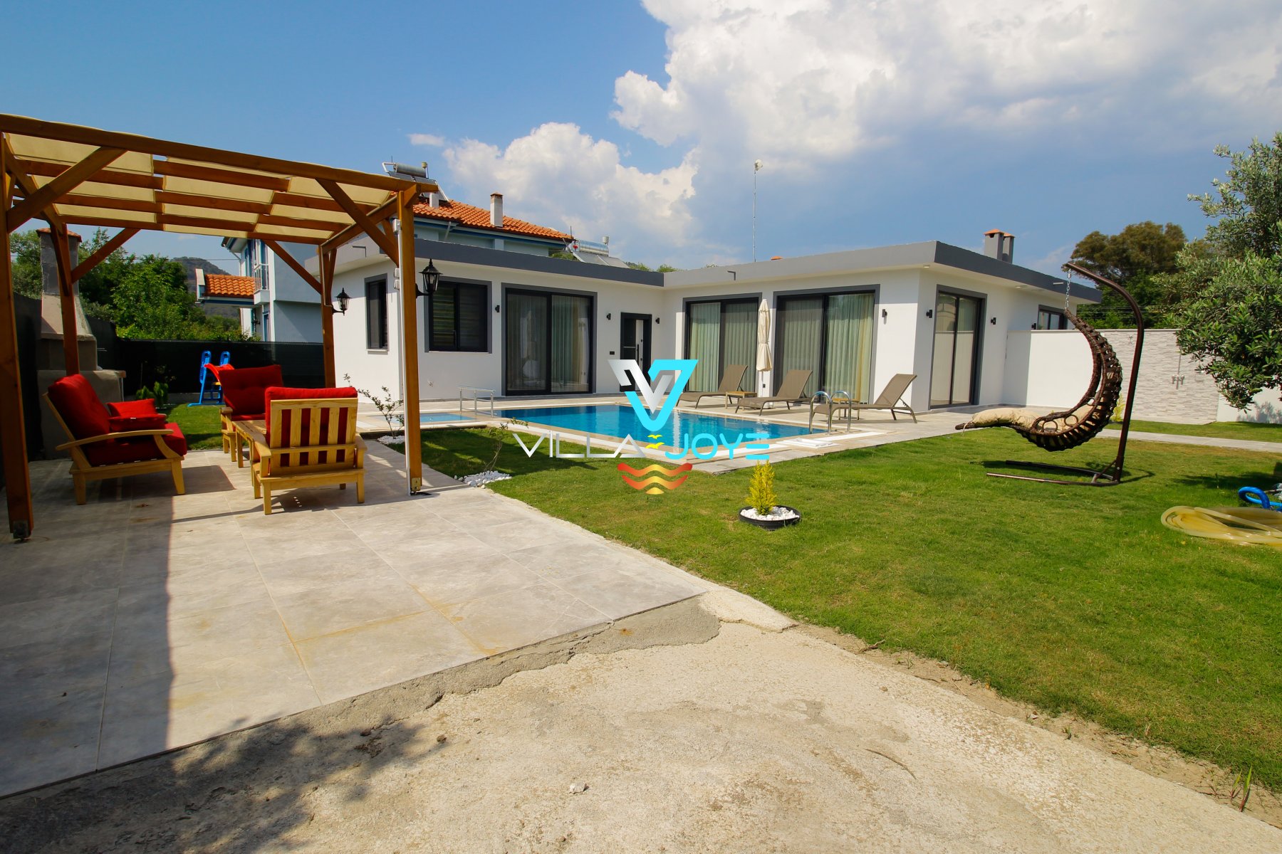 Muğla, Dalyan'da, 2 Odalı, 2 Banyolu, 4 Kişiye Kadar Konaklamalı Kiralık Villa - No: 100-1