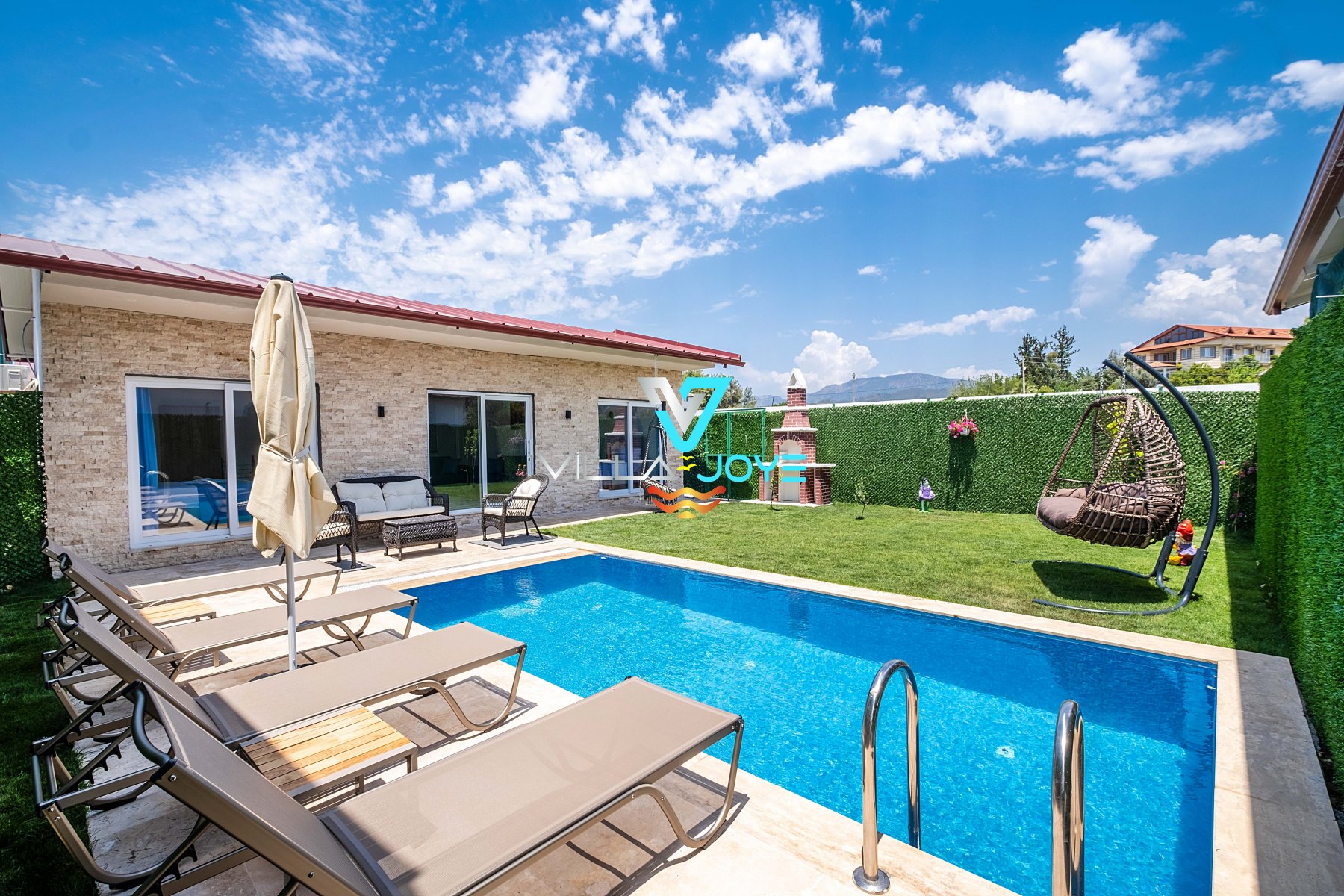Muğla, Fethiye'de, 2 Odalı, 2 Banyolu, 4 Kişiye Kadar Konaklamalı Kiralık Villa - No: 103-3