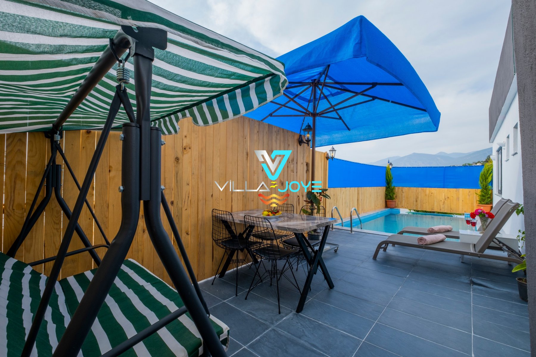 Antalya, Kalkan'da, 2 Odalı, 1 Banyolu, 4 Kişiye Kadar Konaklamalı Kiralık Villa - No: 104