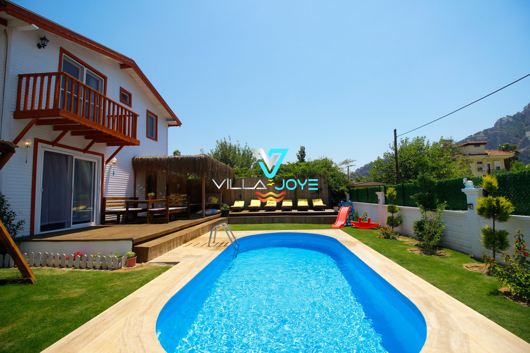 Muğla, Dalyan'da 3 Odalı, 3 Banyolu, 6 Kişiye Kadar Konaklamalı, Kiralık Villa - No: 108-1