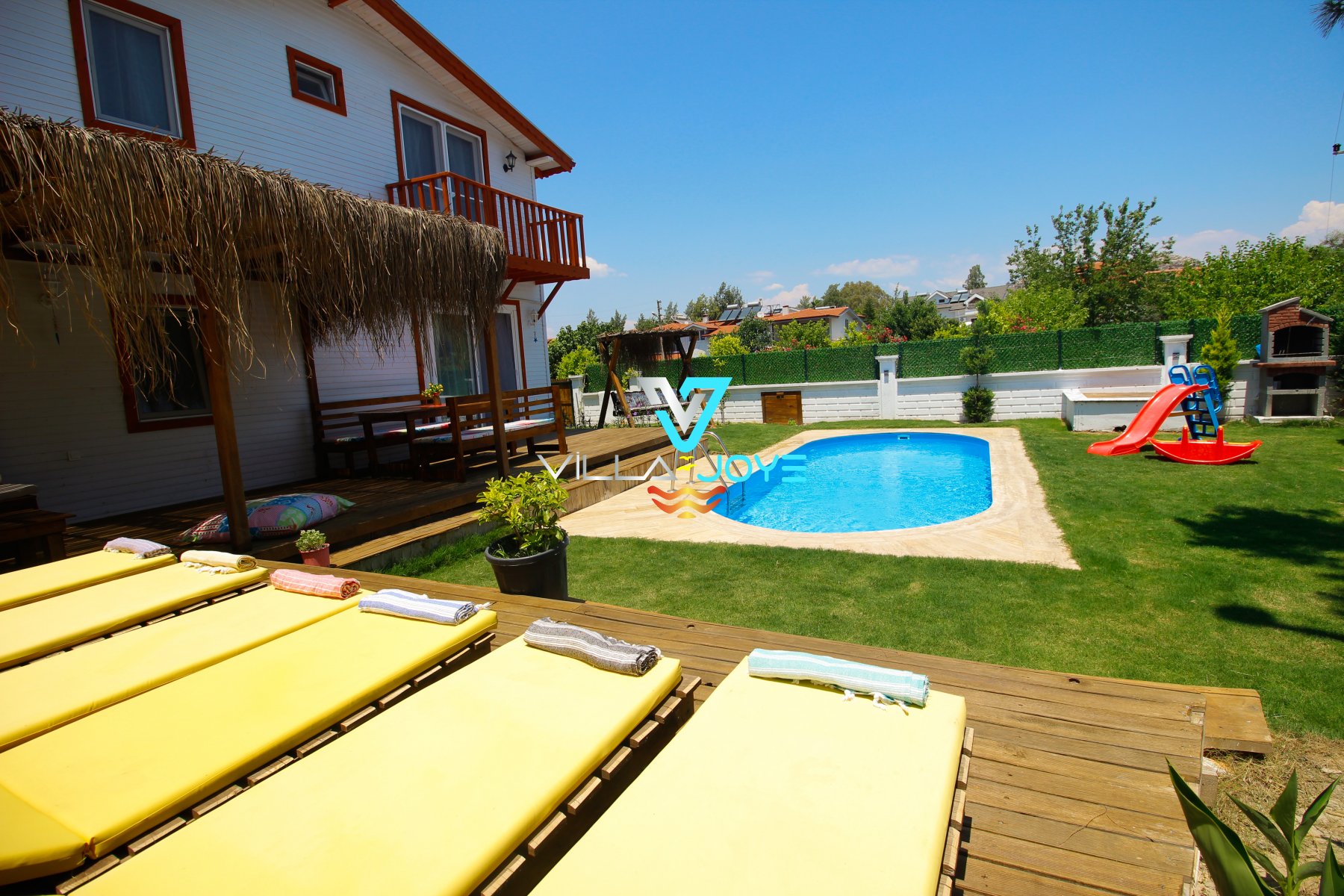 Muğla, Dalyan'da 3 Odalı, 3 Banyolu, 6 Kişiye Kadar Konaklamalı, Kiralık Villa - No: 108-2