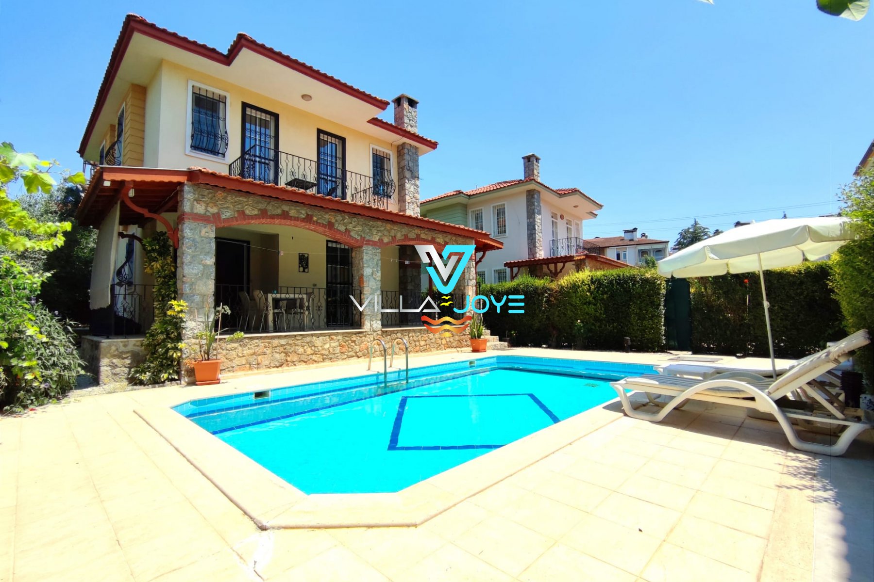 Muğla, Fethiye'de 3 Odalı, 2 Banyolu, 6 Kişiye Kadar Konaklamalı, Kiralık Villa - No: 127