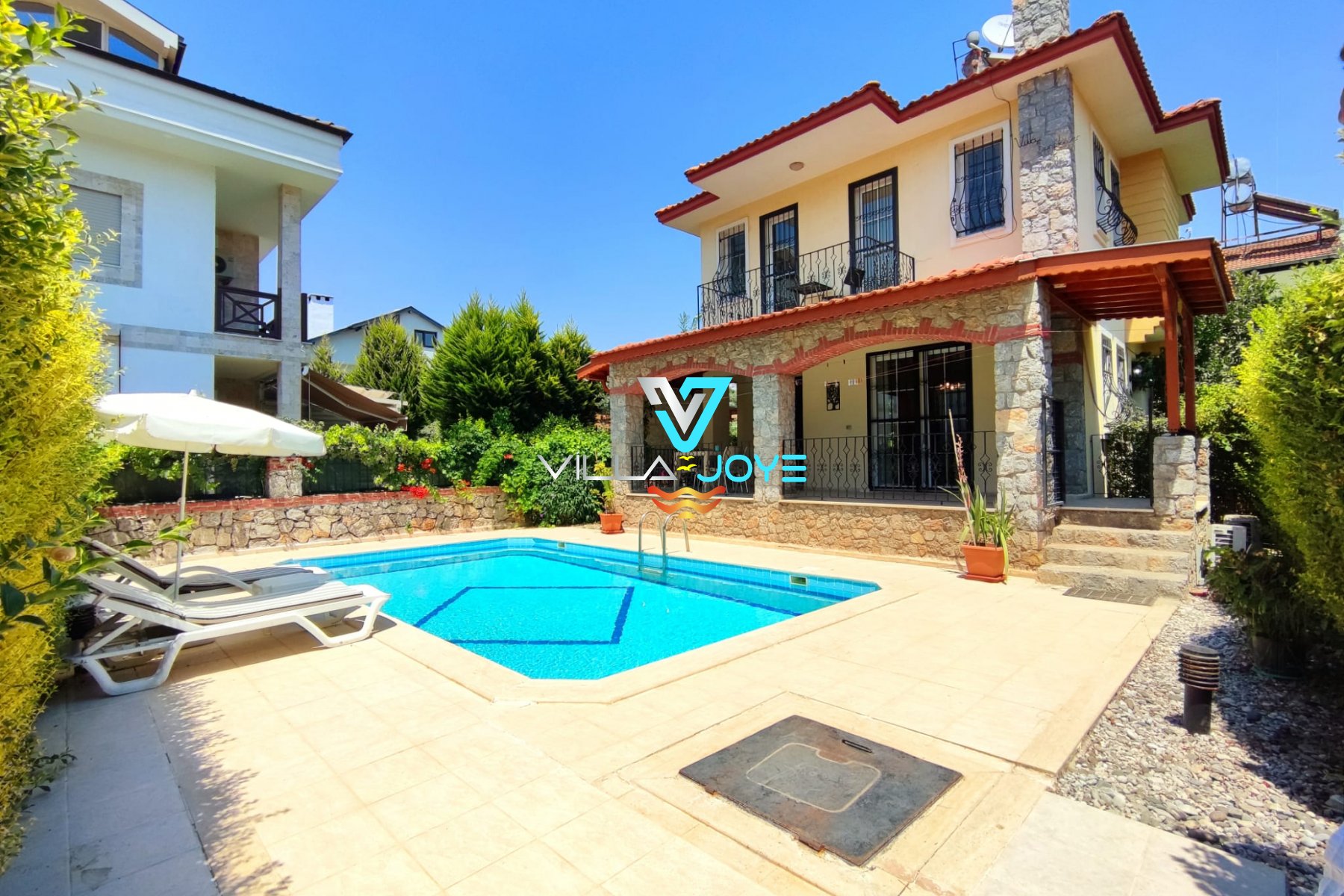Muğla, Fethiye'de 3 Odalı, 2 Banyolu, 6 Kişiye Kadar Konaklamalı, Kiralık Villa - No: 127