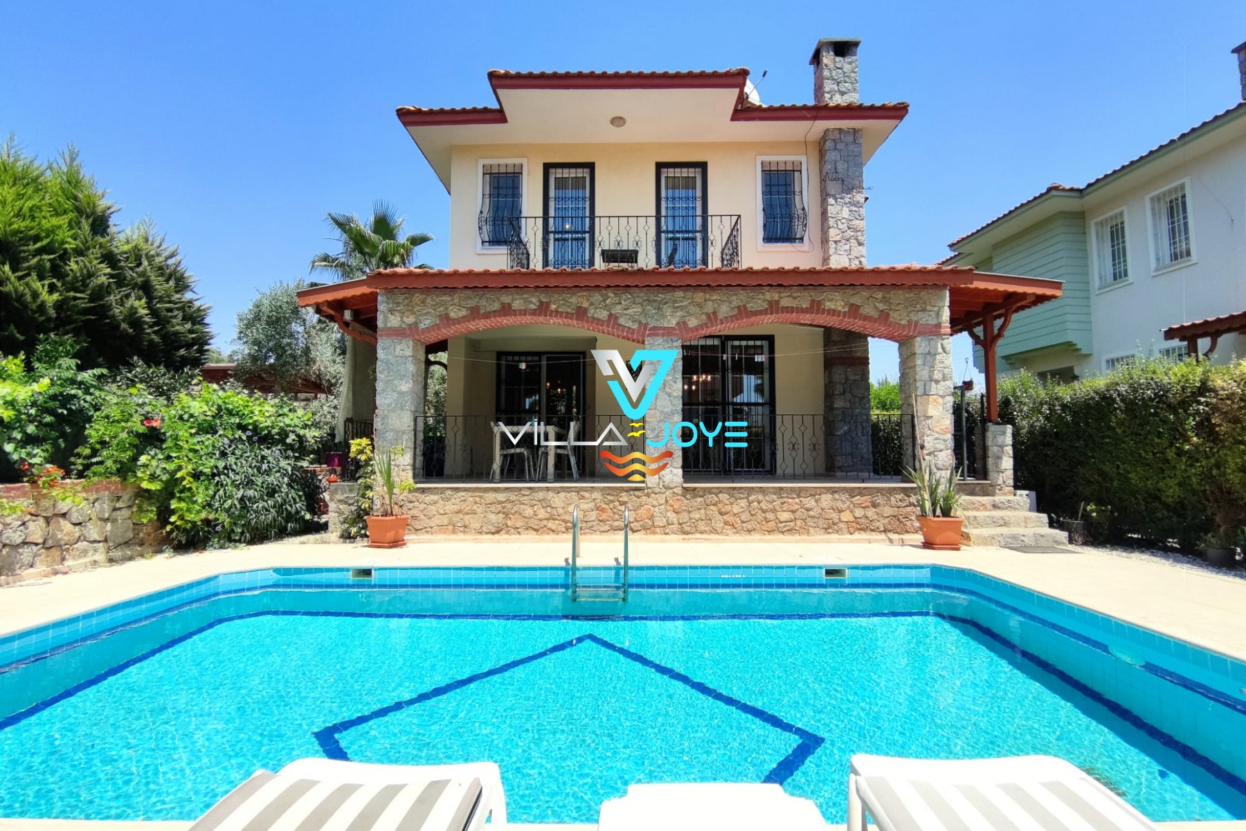 Muğla, Fethiye'de 3 Odalı, 2 Banyolu, 6 Kişiye Kadar Konaklamalı, Kiralık Villa - No: 127