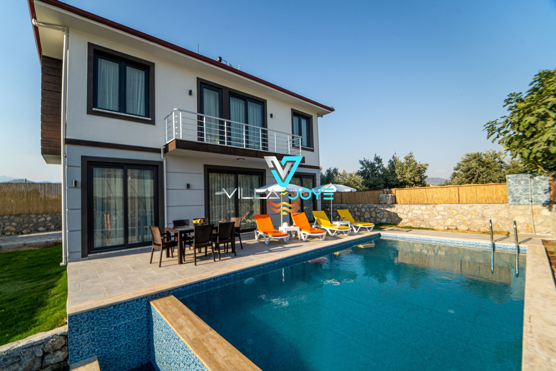 Muğla, Fethiye'de 3 Odalı, 3 Banyolu, 6 Kişiye Kadar Konaklamalı, Kiralık Villa - No: 130-1