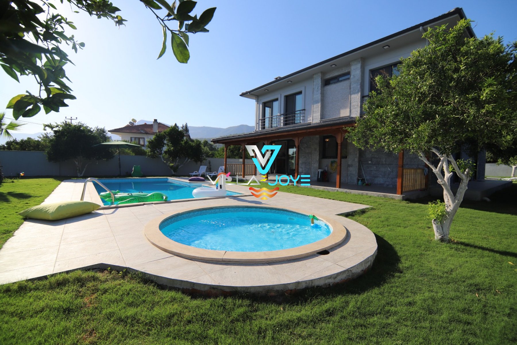 Muğla, Akyaka'da 3 Odalı, 3 Banyolu, 6 Kişiye Kadar Konaklamalı, Kiralık Villa - No: 153-1