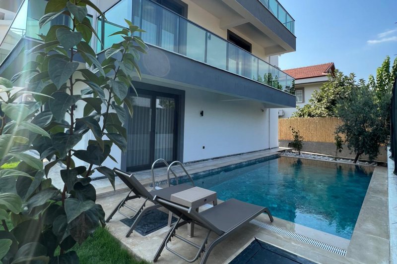 Muğla, Fethiye'de 3 Odalı, 3 Banyolu, 6 Kişiye Kadar Konaklamalı, Kiralık Villa - No: 154-1