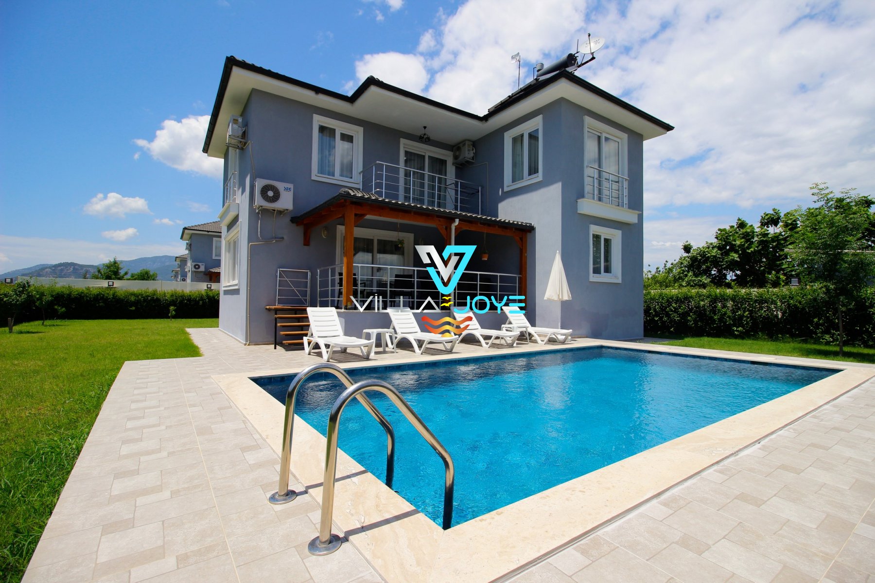Muğla, Dalyan'da 4 Odalı, 3 Banyolu, 8 Kişiye Kadar Konaklamalı, Kiralık Villa - No: 169-2