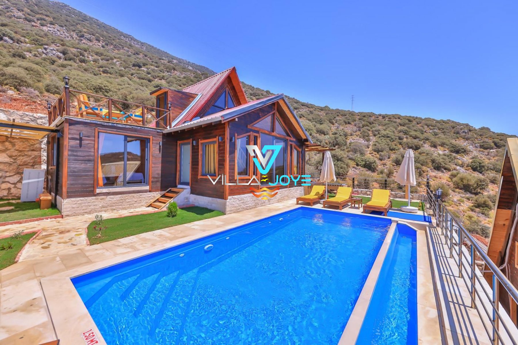 Antalya, Kaş'ta 3 Odalı, 2 Banyolu, 6 Kişiye Kadar Konaklamalı, Kiralık Villa - No: 176