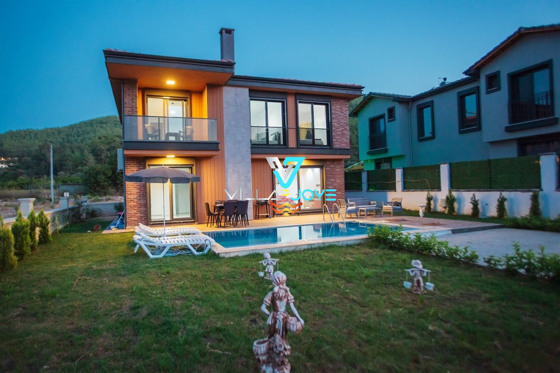 Muğla, Akyaka'da 3 Odalı, 3 Banyolu, 6 Kişiye Kadar Konaklamalı, Kiralık Villa - No: 183