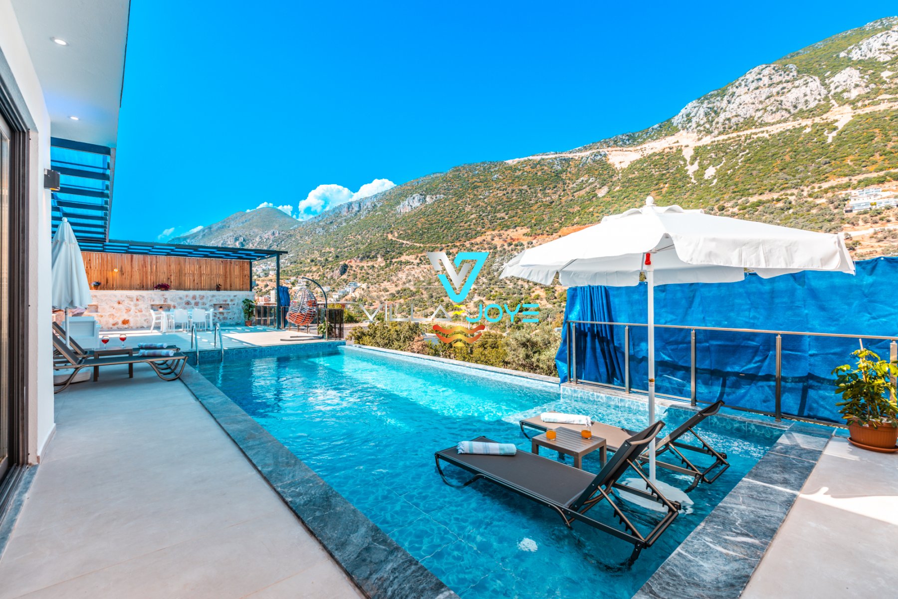 Antalya, Kalkan'da 2 Odalı, 2 Banyolu, 4 Kişiye Kadar Konaklamalı, Kiralık Villa - No: 187