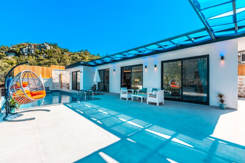 Antalya, Kalkan'da 2 Odalı, 2 Banyolu, 4 Kişiye Kadar Konaklamalı, Kiralık Villa - No: 187