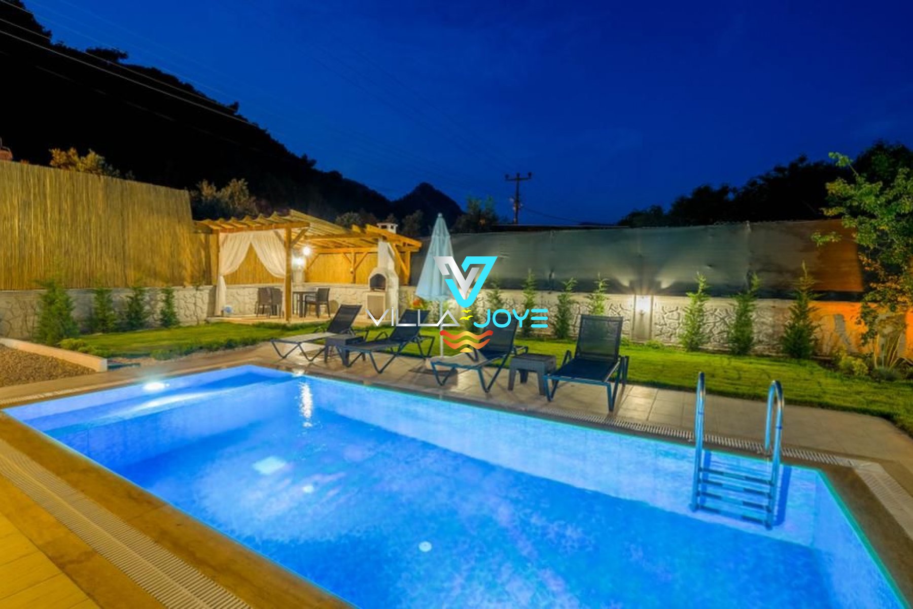 Muğla, Göcek'te, 2 Odalı, 1 Banyolu, 5 Kişiye Kadar Konaklamalı Kiralık Villa - No: 188