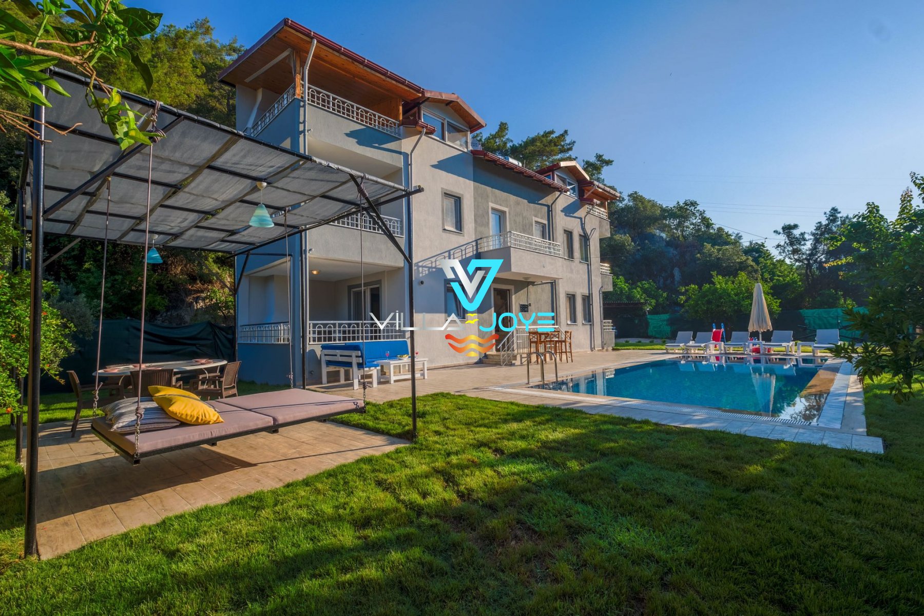 Muğla, Göcek'te, 3 Odalı, 2 Banyolu, 9 Kişiye Kadar Konaklamalı Kiralık Villa - No: 189