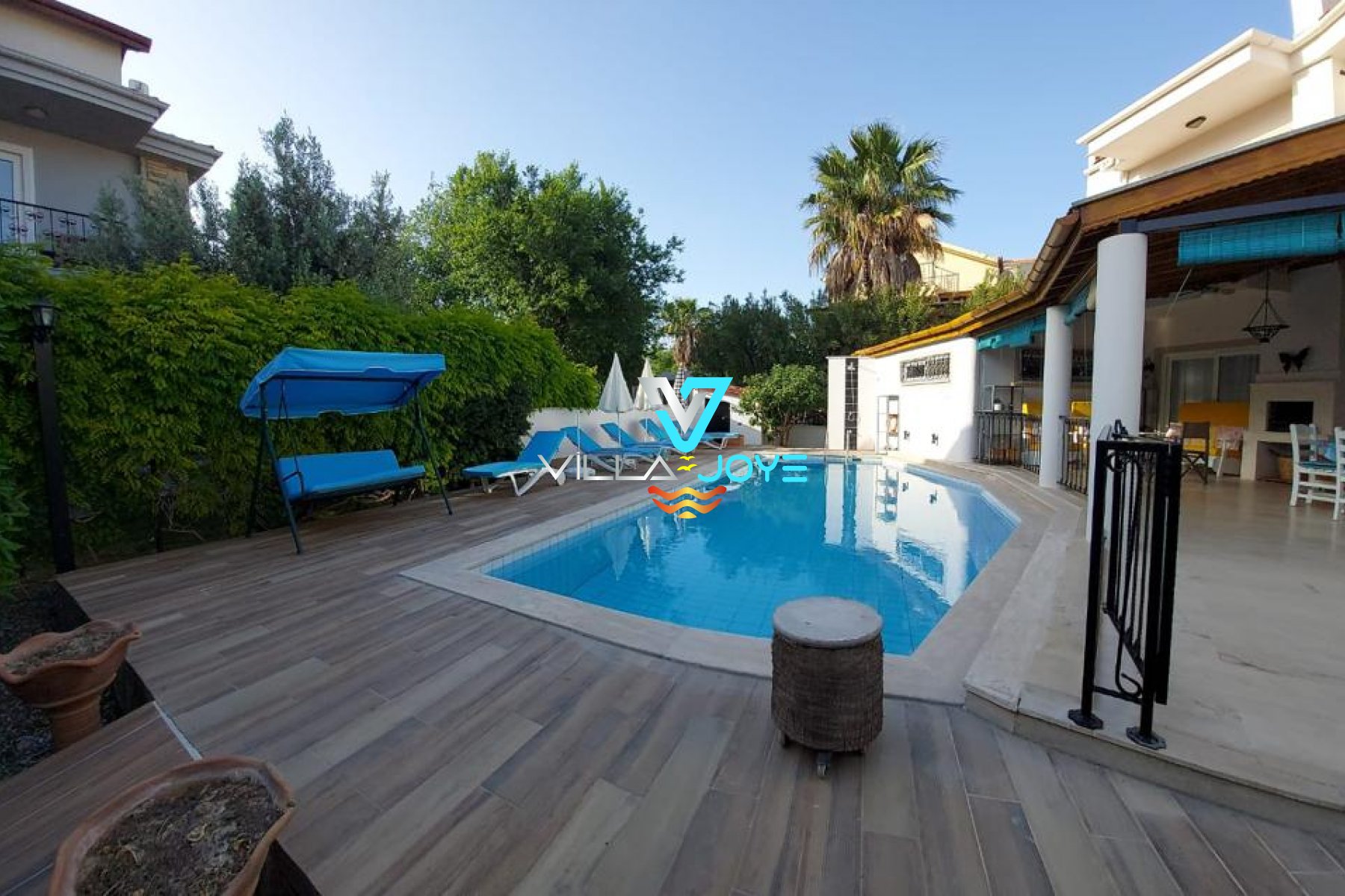 Muğla, Dalyan'da 3 Odalı, 3 Banyolu, 6 Kişiye Kadar Konaklamalı, Kiralık Villa - No: 191
