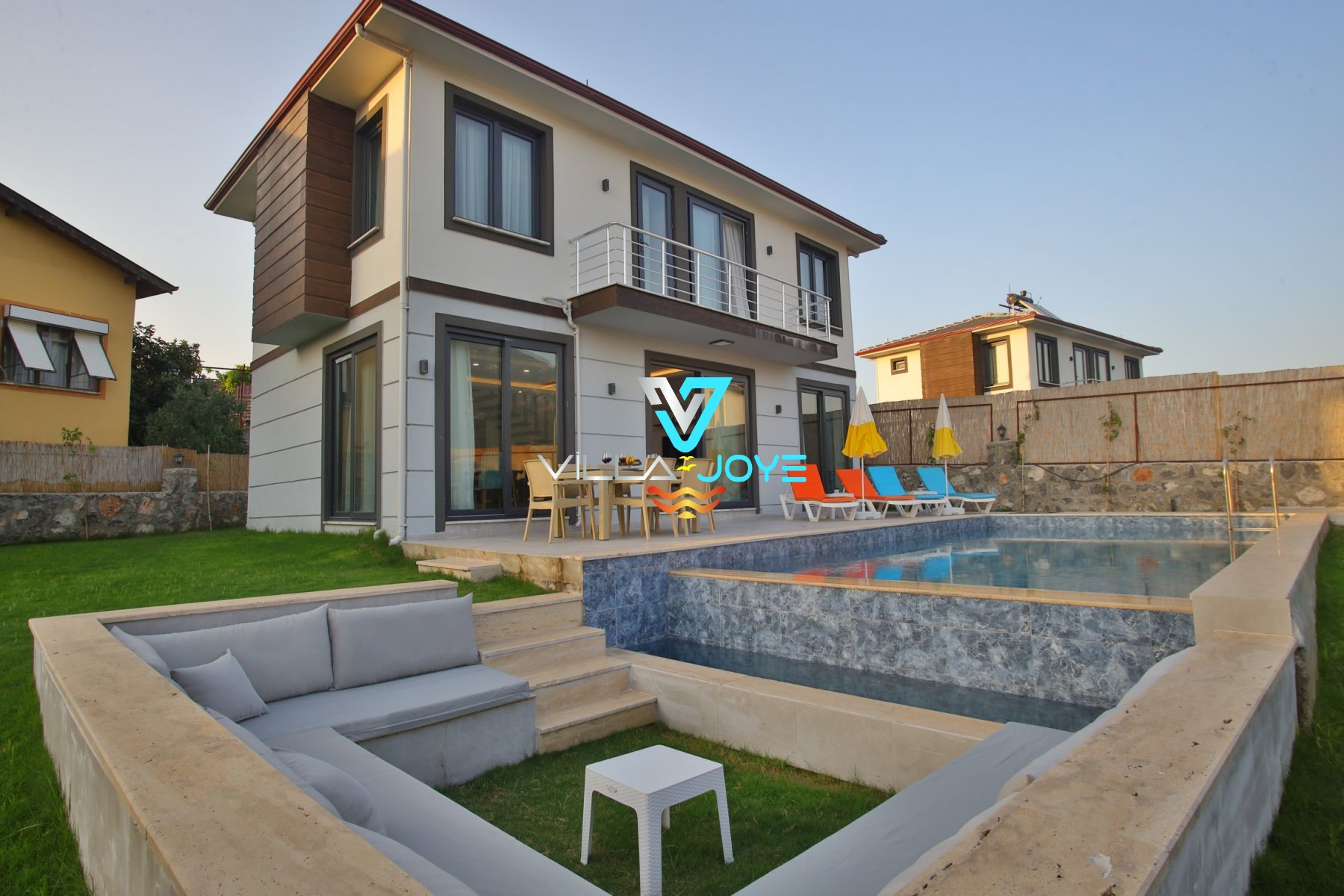 Muğla, Fethiye'de 3 Odalı, 3 Banyolu, 6 Kişiye Kadar Konaklamalı, Kiralık Villa - No: 130-3