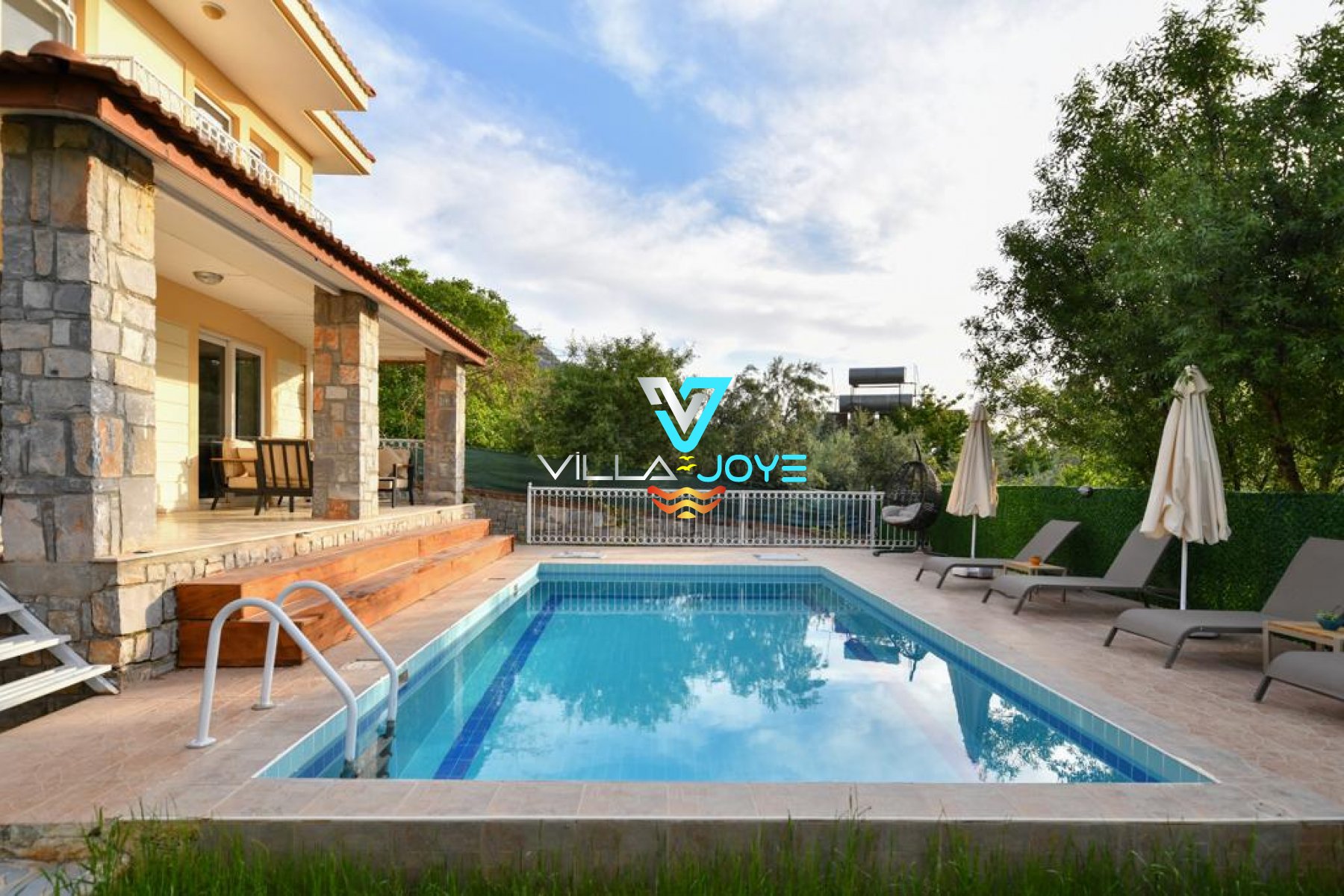 Muğla, Fethiye'de 3 Odalı, 2 Banyolu, 6 Kişiye Kadar Konaklamalı, Kiralık Villa - No: 203-1