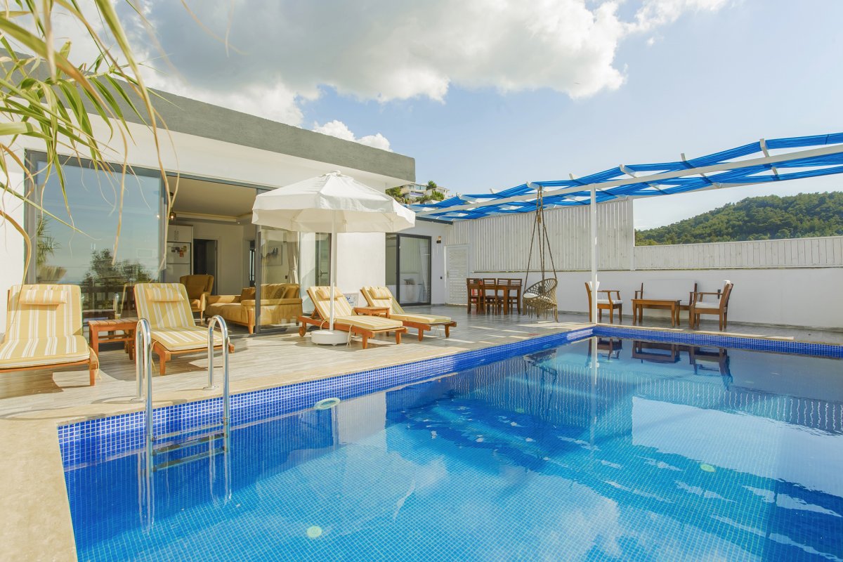 Antalya, Kalkan'da 2 Odalı, 2 Banyolu, 4 Kişiye Kadar Konaklamalı, Kiralık Villa - No: 212