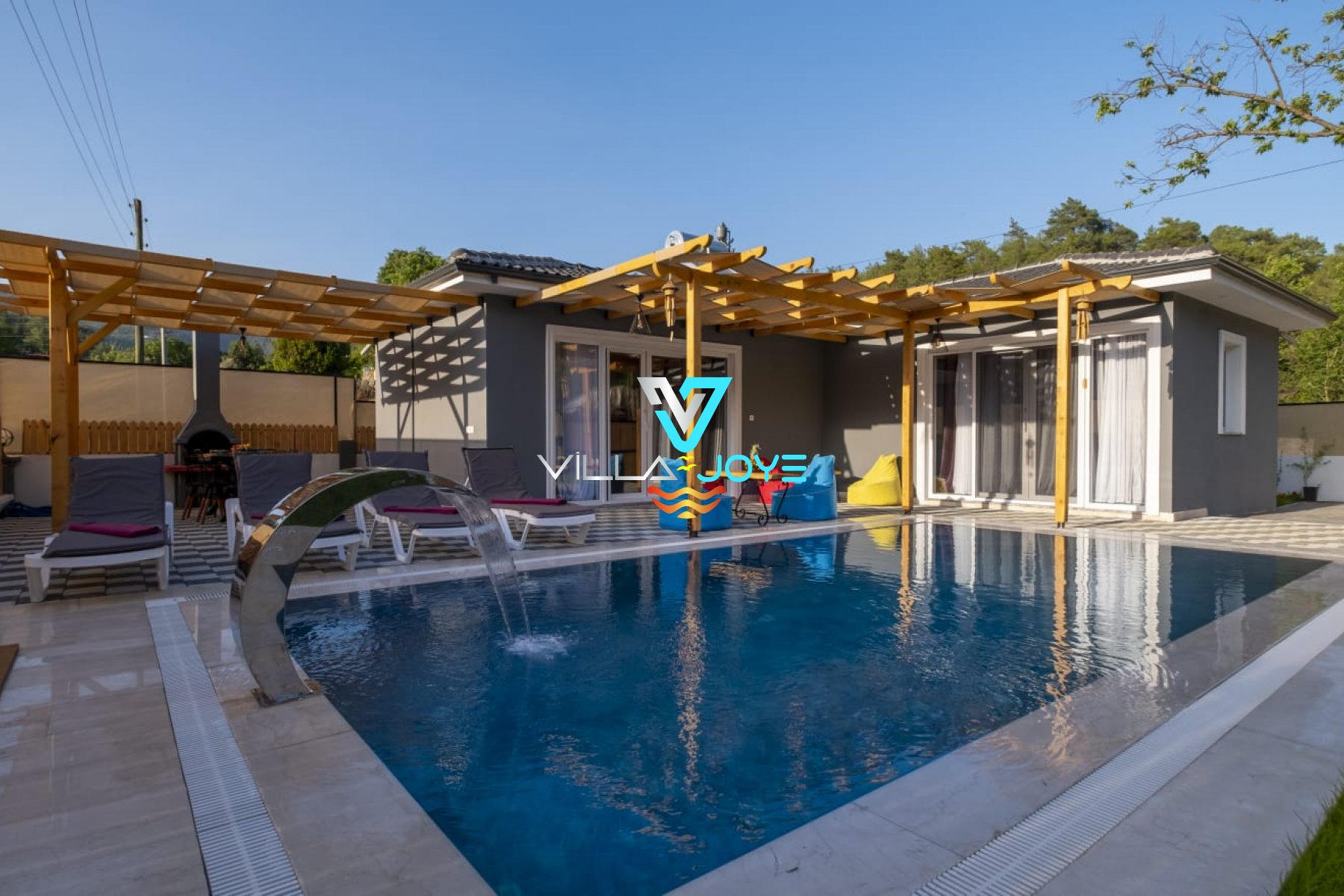 Muğla, Fethiye'de 2 Odalı, 2 Banyolu, 4 Kişiye Kadar Konaklamalı, Kiralık Villa - No: 217