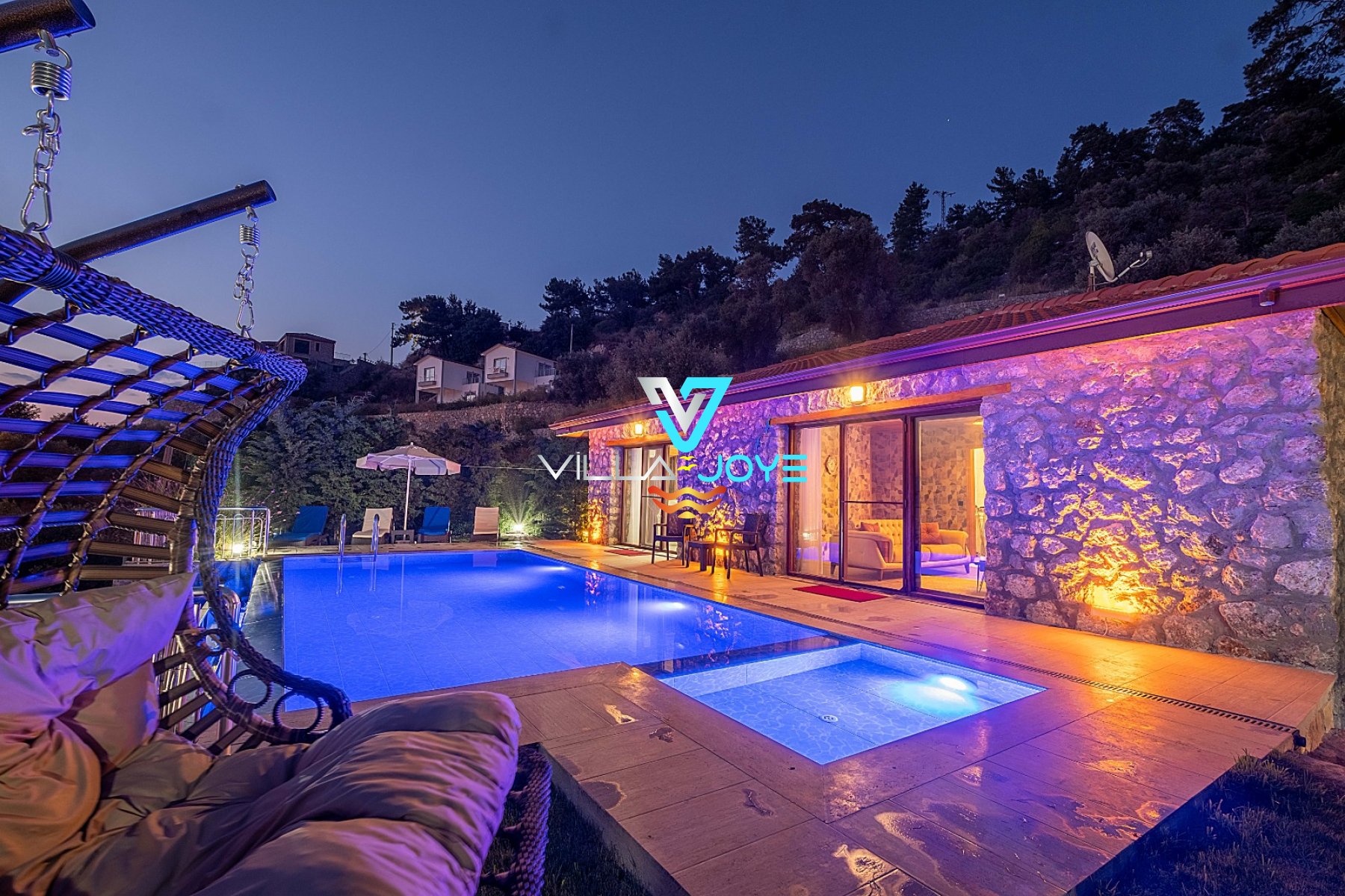 Muğla, Fethiye'de 2 Odalı, 2 Banyolu, 4 Kişiye Kadar Konaklamalı, Kiralık Villa - No: 218