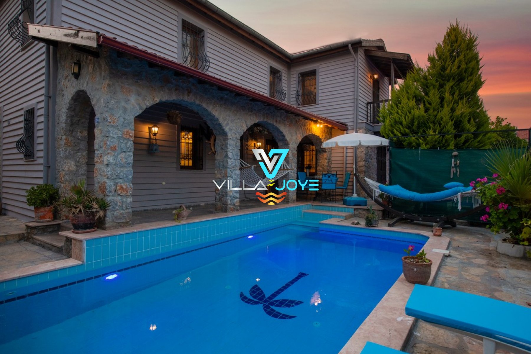 Muğla, Fethiye'de 3 Odalı, 3 Banyolu, 6 Kişiye Kadar Konaklamalı, Kiralık Villa - No: 220