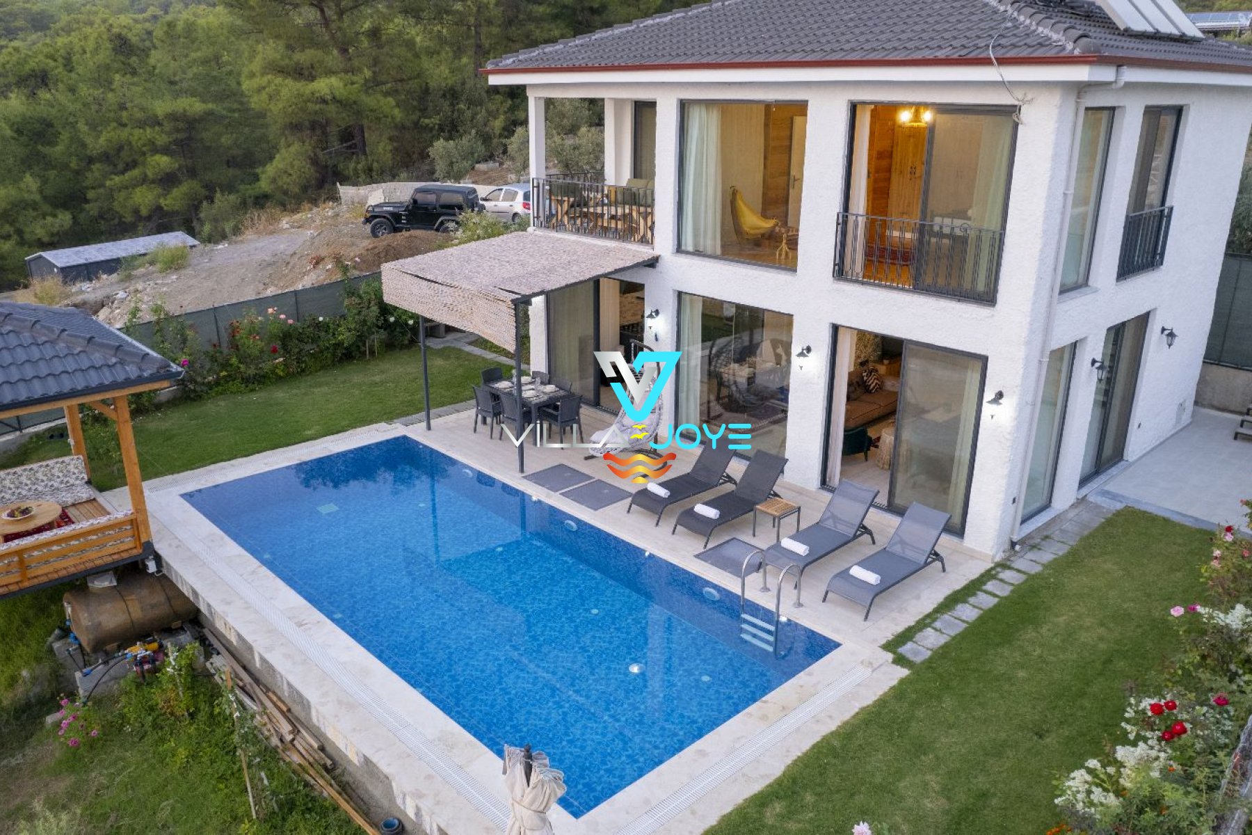 Muğla, Fethiye'de 2 Odalı, 2 Banyolu, 4 Kişiye Kadar Konaklamalı, Kiralık Villa - No: 225