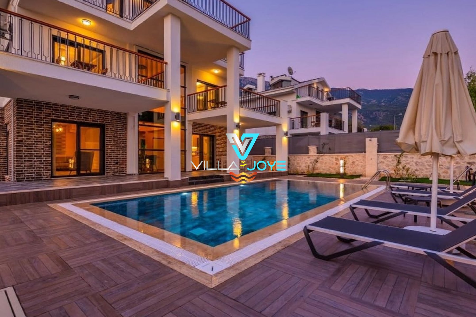 Fethiye, Ovacık'ta 4 Odalı, 3 Banyolu, 8 Kişiye Kadar Konaklamalı, Kiralık Villa - No: 26