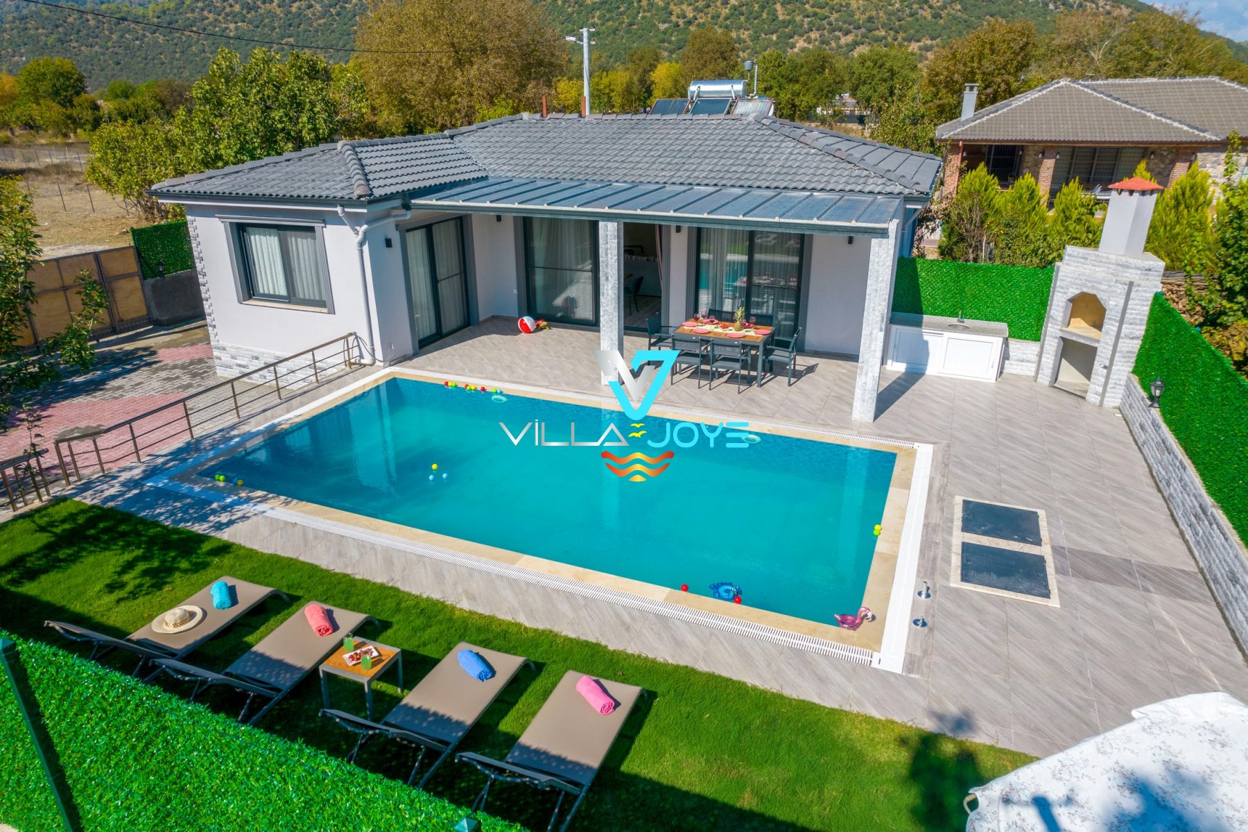 Muğla, Fethiye'de 2 Odalı, 2 Banyolu, 4 Kişiye Kadar Konaklamalı, Kiralık Villa - No: 236