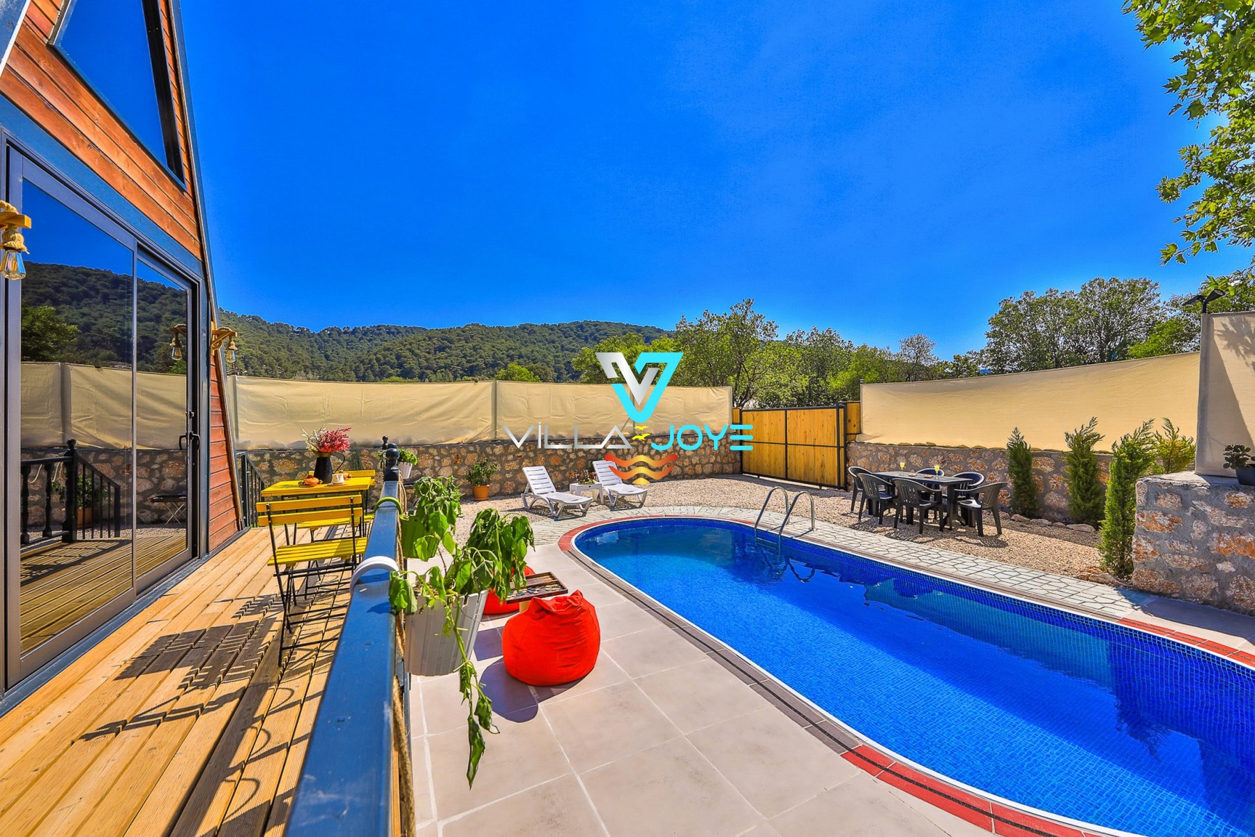 Antalya, Kalkan'da 2 Odalı, 1 Banyolu, 4 Kişiye Kadar Konaklamalı, Kiralık Villa - No: 246