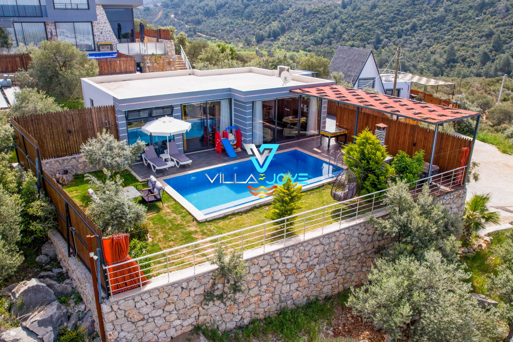 Antalya, Kalkan'da 1 Odalı, 1 Banyolu, 2 Kişiye Kadar Konaklamalı, Kiralık Villa - No: 253