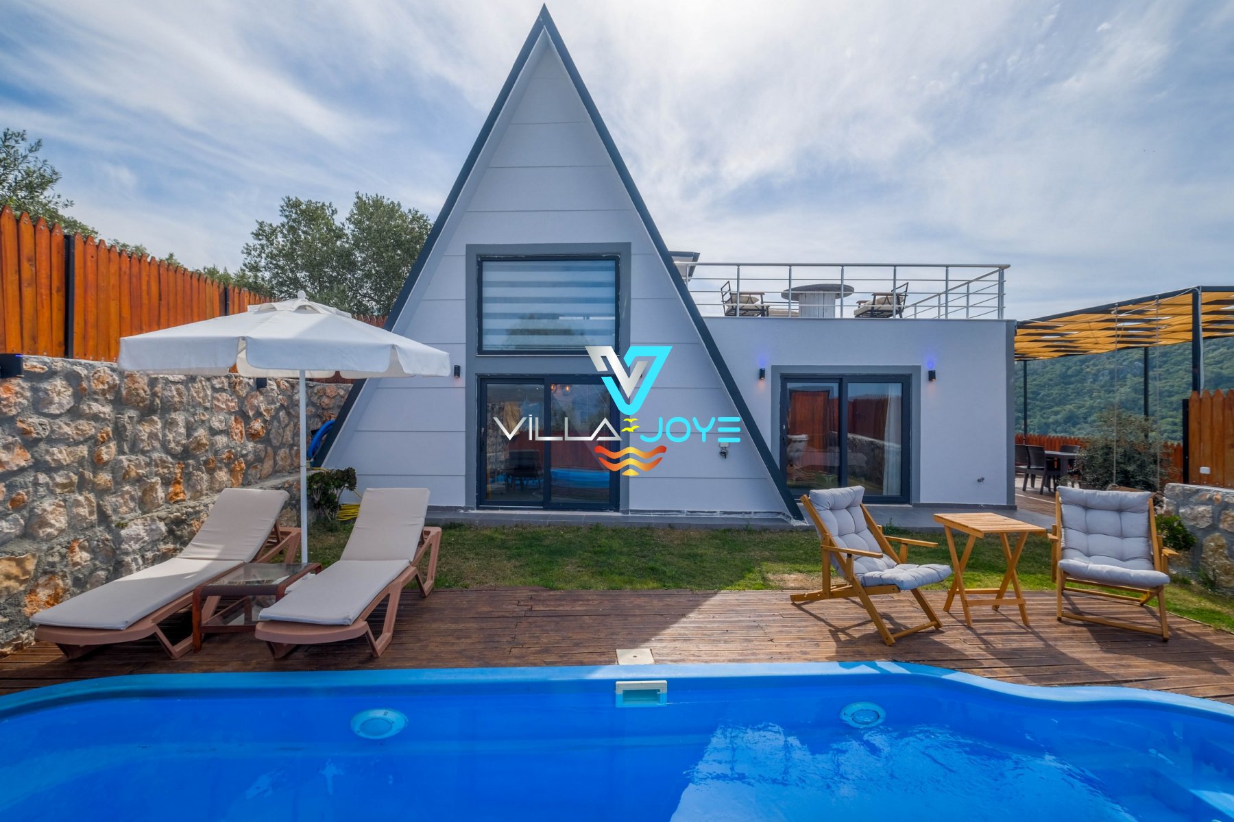 Antalya, Kalkan'da 1 Odalı, 1 Banyolu, 2 Kişiye Kadar Konaklamalı, Kiralık Villa - No: 255