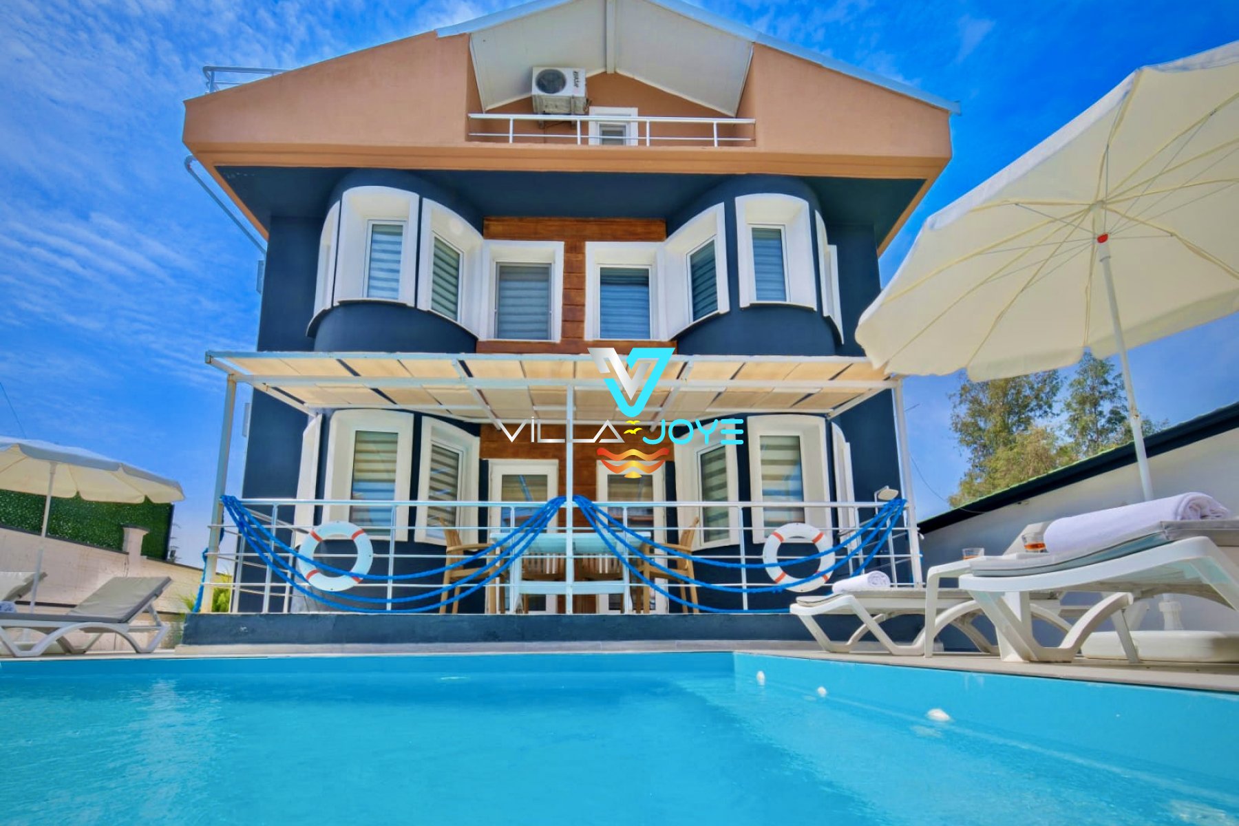Muğla, Fethiye'de 3 Odalı, 2 Banyolu, 6 Kişiye Kadar Konaklamalı, Kiralık Villa - No: 270
