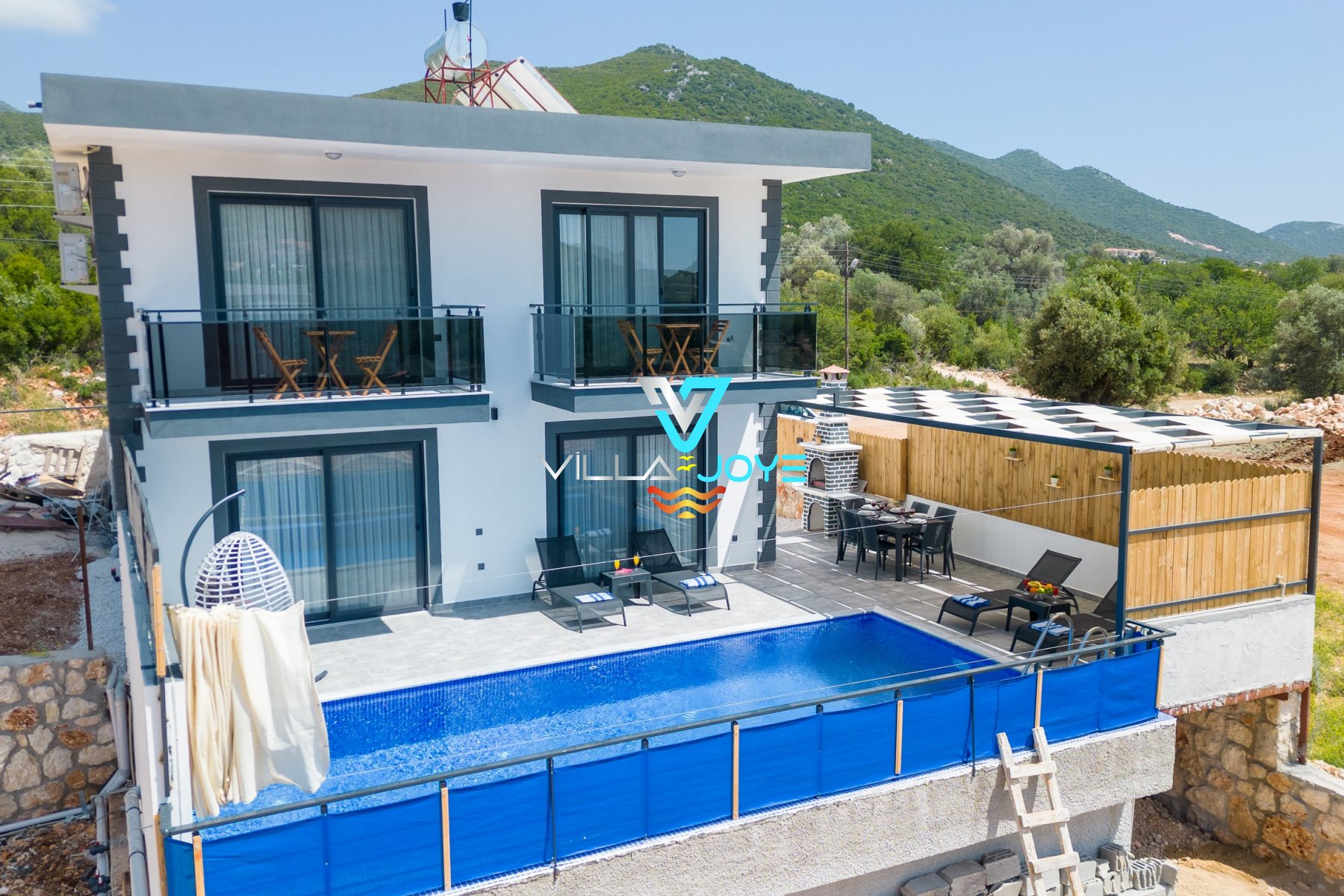 Antalya, Kaş'ta 3 Odalı, 3 Banyolu, 6 Kişiye Kadar Konaklamalı, Kiralık Villa - No: 283
