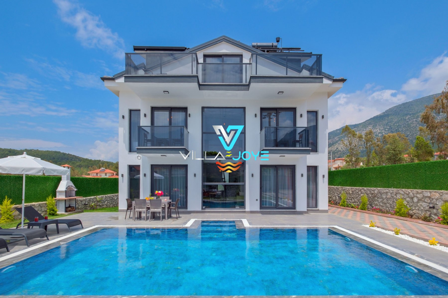 Muğla, Fethiye'de 3 Odalı, 3 Banyolu, 6 Kişiye Kadar Konaklamalı, Kiralık Villa - No: 286
