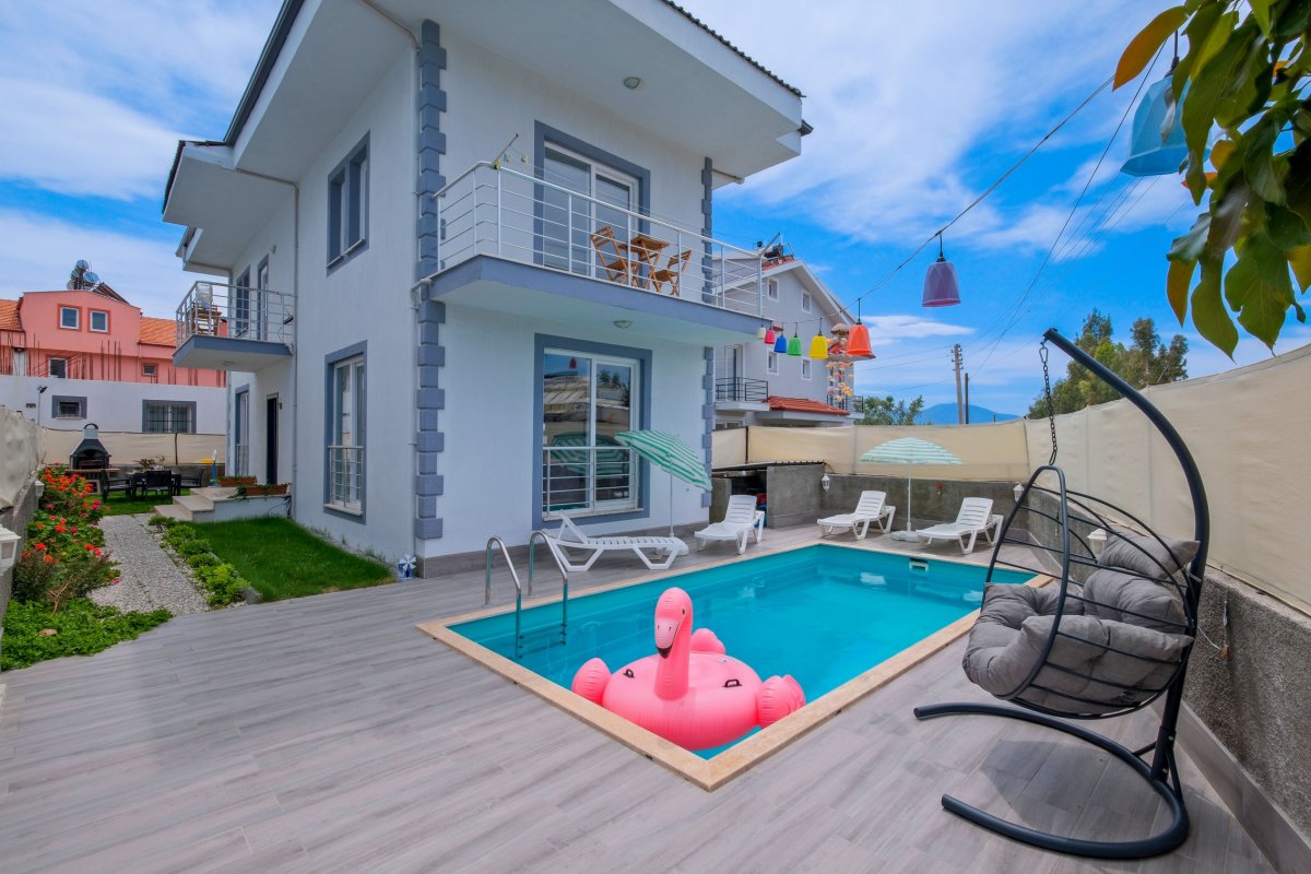 Muğla, Fethiye'de 3 Odalı, 3 Banyolu, 6 Kişiye Kadar Konaklamalı, Kiralık Villa - No: 290-2