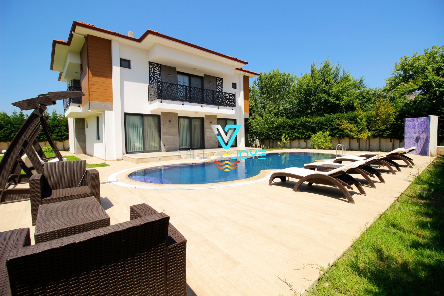 Muğla, Dalyan'da, 5 Odalı, 5 Banyolu, 10 Kişiye Kadar Konaklamalı Kiralık Villa - No: 300