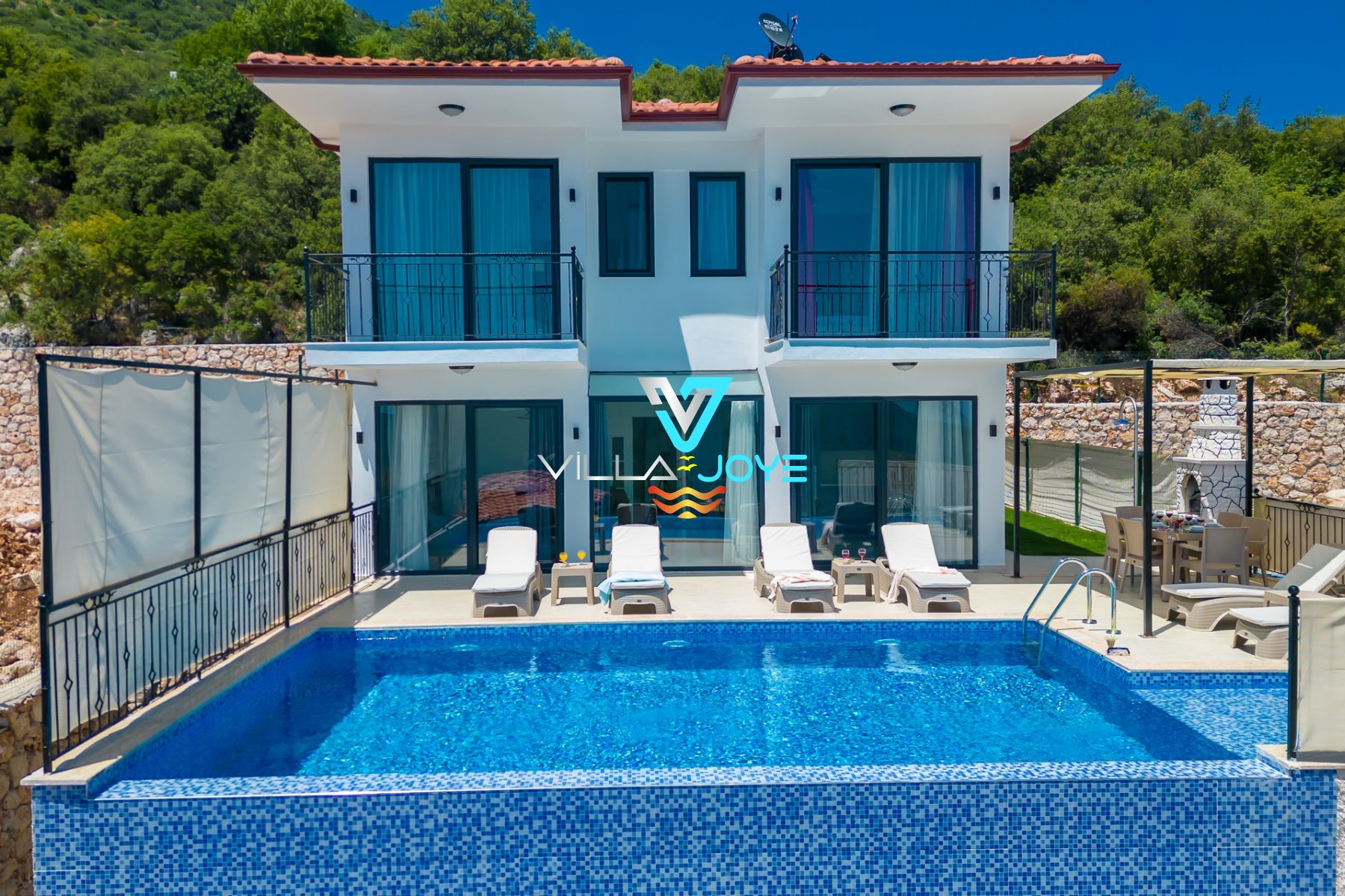 Antalya, Kaş'ta 3 Odalı, 3 Banyolu, 6 Kişiye Kadar Konaklamalı, Kiralık Tatil Evi - No: 321