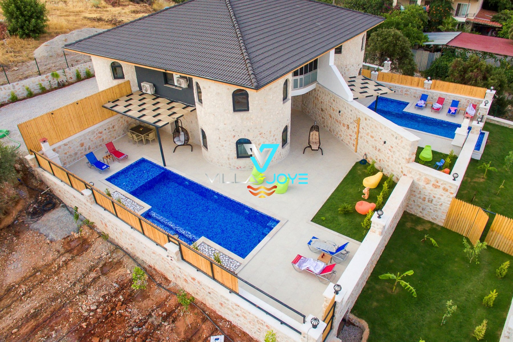Muğla, Seydikemer'de 3 Odalı, 3 Banyolu, 6 Kişiye Kadar Konaklamalı, Kiralık Villa - No: 37-2