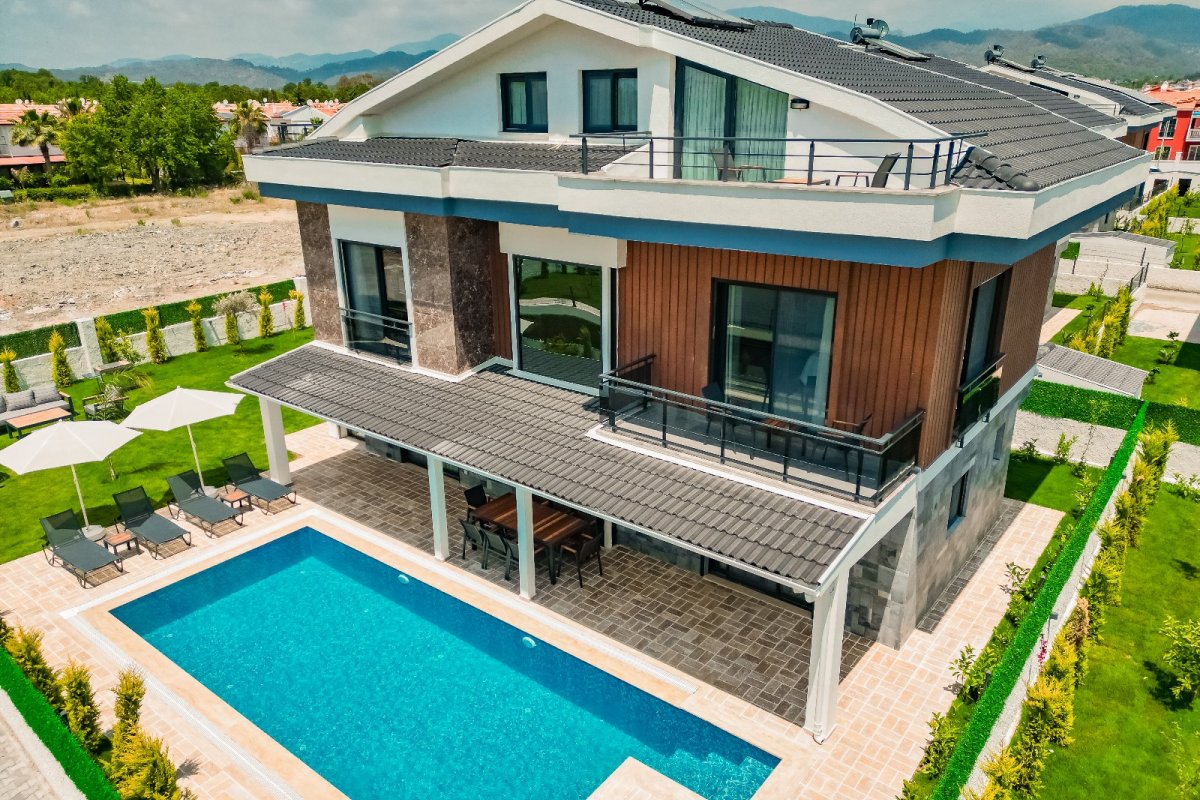 Muğla, Fethiye'de 4 Odalı, 4 Banyolu, 8 Kişiye Kadar Konaklamalı, Kiralık Tatil Evi - No: 354-1