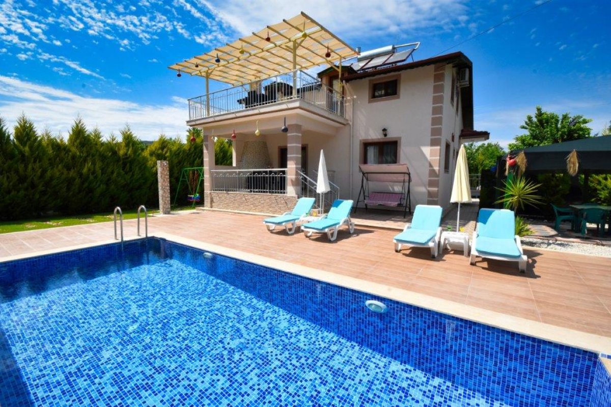 Muğla, Fethiye'de 4 Odalı, 3 Banyolu, 7 Kişiye Kadar Konaklamalı, Kiralık Tatil Evi - No: 358