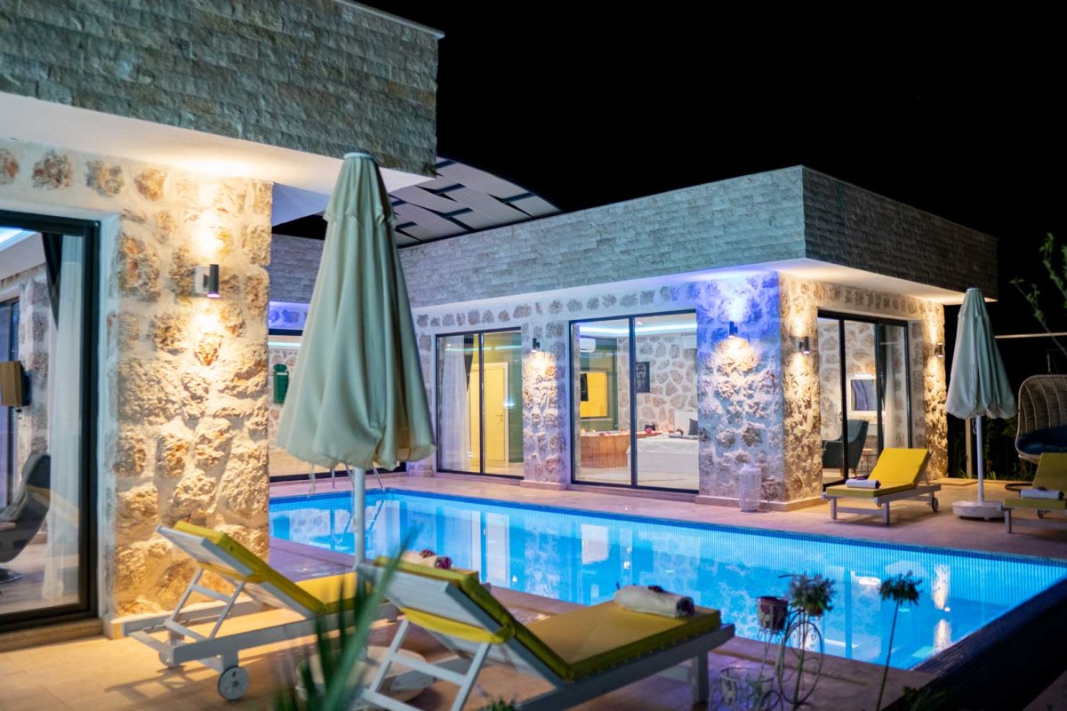 Antalya, Kalkan'da 2 Odalı, 3 Banyolu, 4 Kişiye Kadar Konaklamalı, Kiralık Tatil Evi - No: 375-7