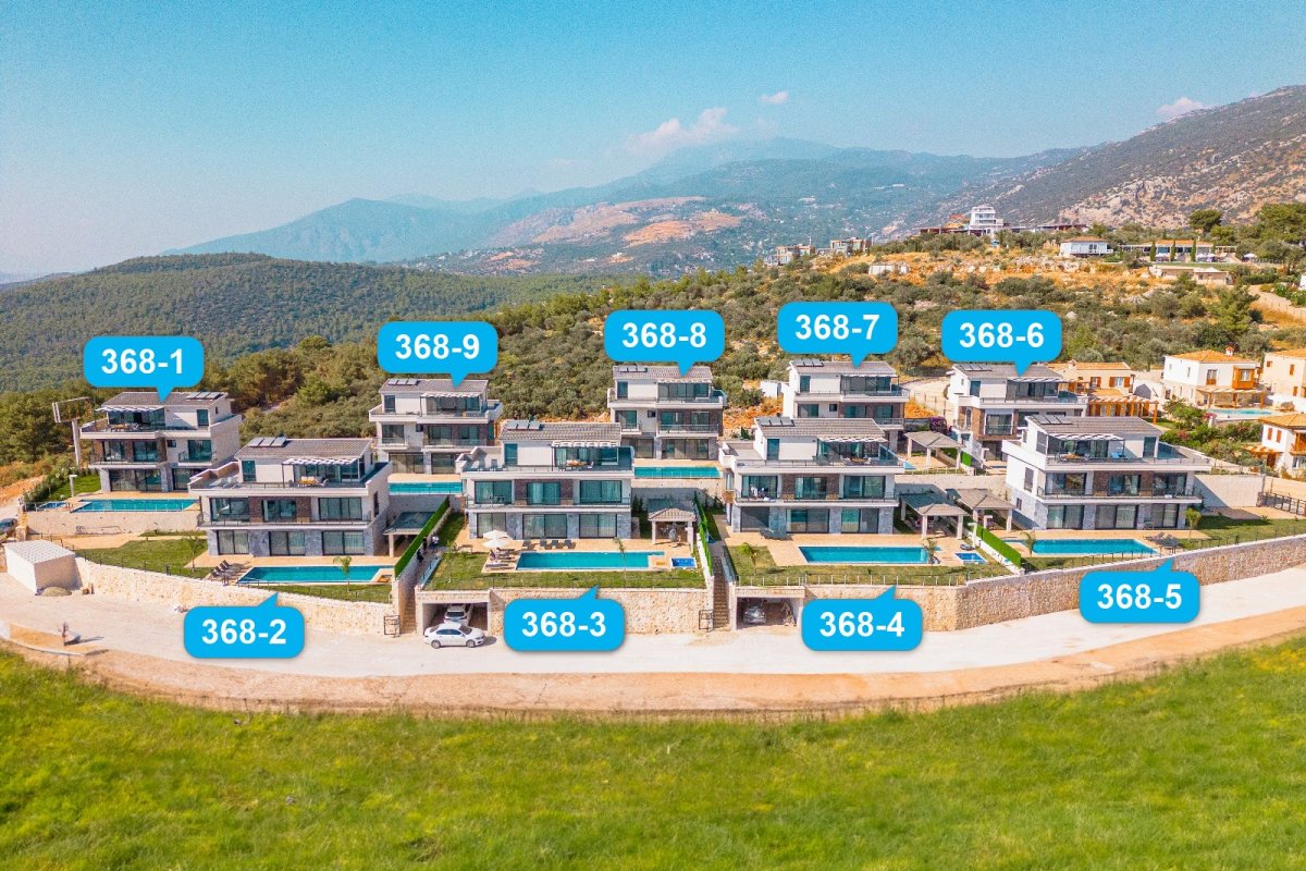 Antalya, Kalkan'da 4 Odalı, 4 Banyolu, 8 Kişiye Kadar Konaklamalı, Kiralık Tatil Evi - No: 368-6