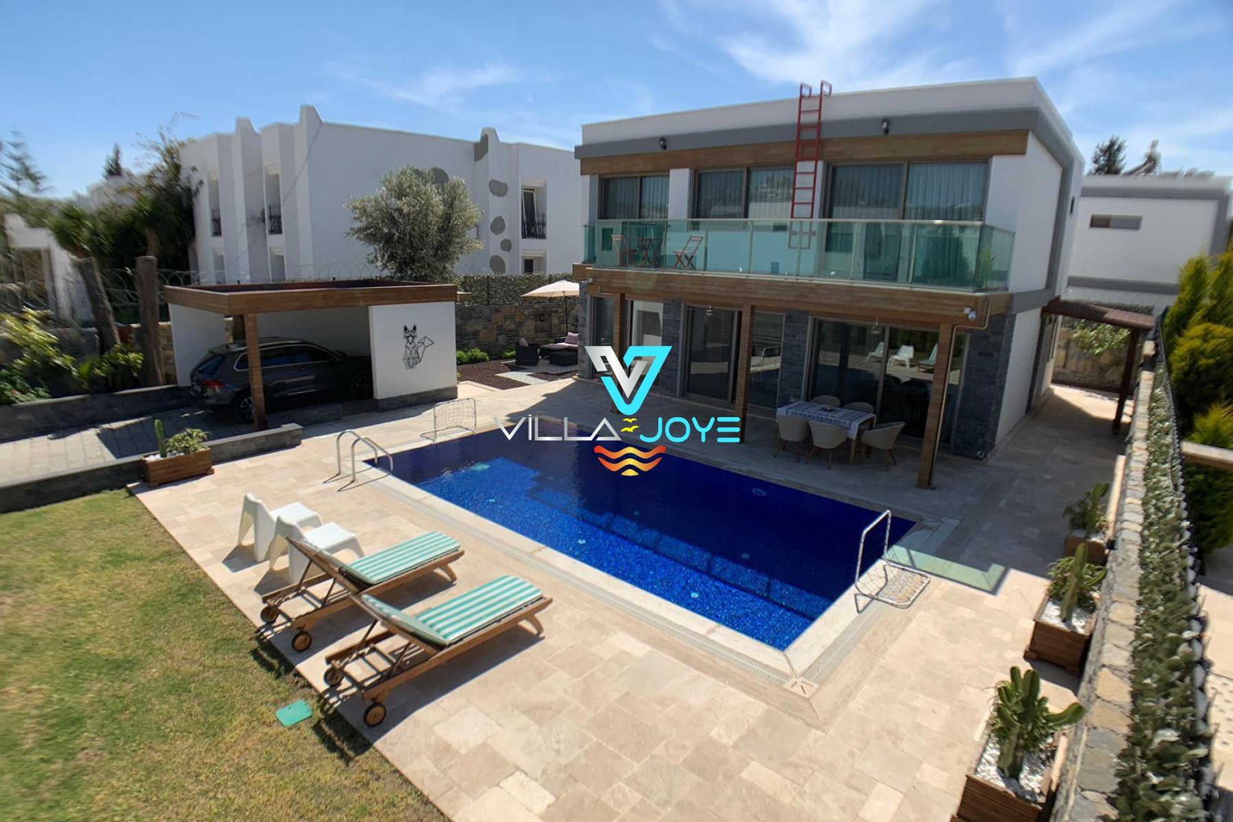 Muğla, Bodrum'da 4 Odalı, 5 Banyolu, 8 Kişiye Kadar Konaklamalı, Kiralık Villa - No: 52