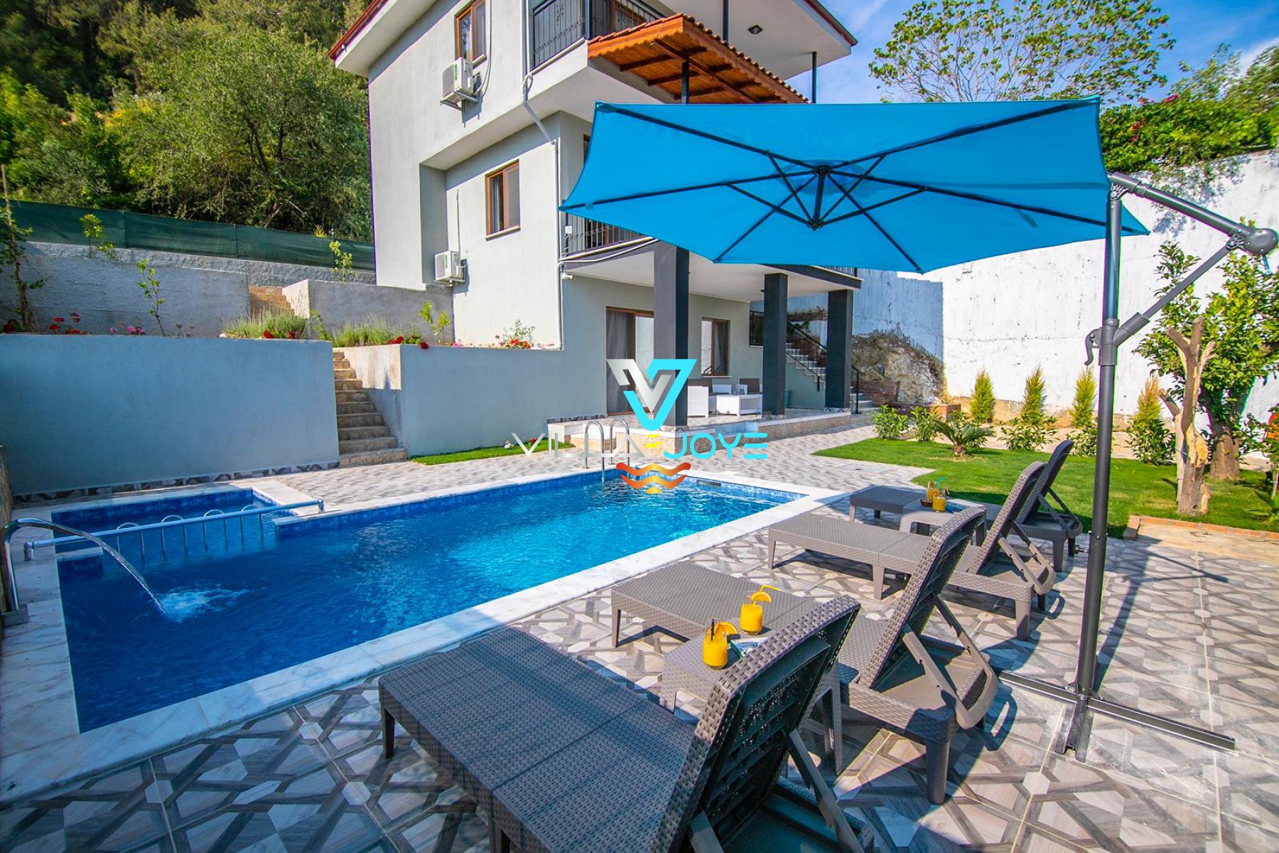 Muğla, Ula'da 5 Odalı, 2 Banyolu, 8 Kişiye Kadar Konaklamalı, Kiralık Villa - No: 54