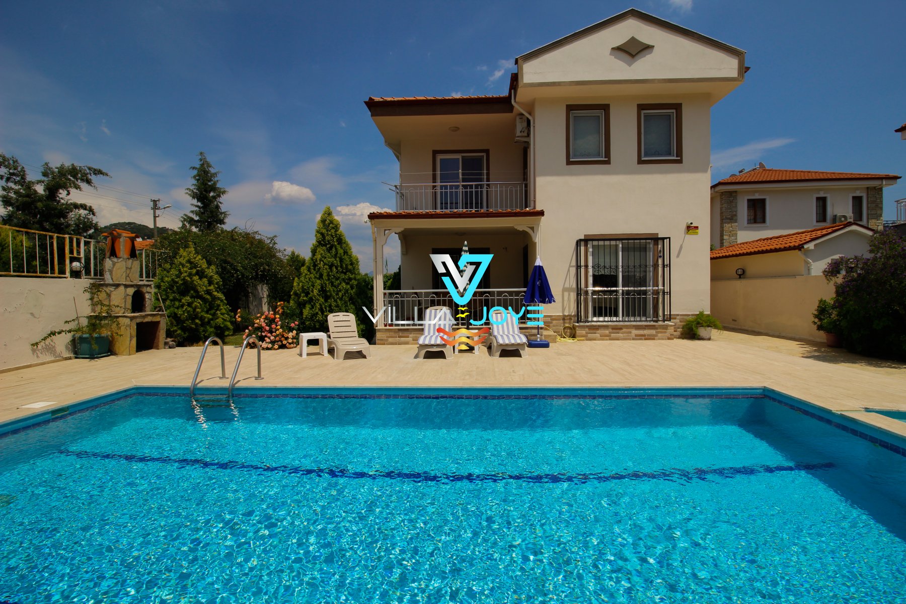 Muğla, Dalyan'da 3 Odalı, 3 Banyolu, 7 Kişiye Kadar Konaklamalı Kiralık Villa - No:57