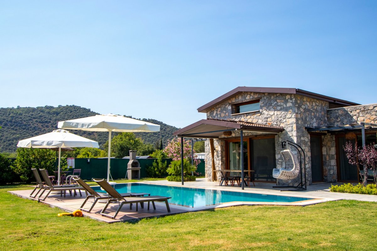 Muğla, Fethiye'de 2 Odalı, 3 Banyolu, 4 Kişiye Kadar Konaklamalı Kiralık Tatil Evi - No: 507-1